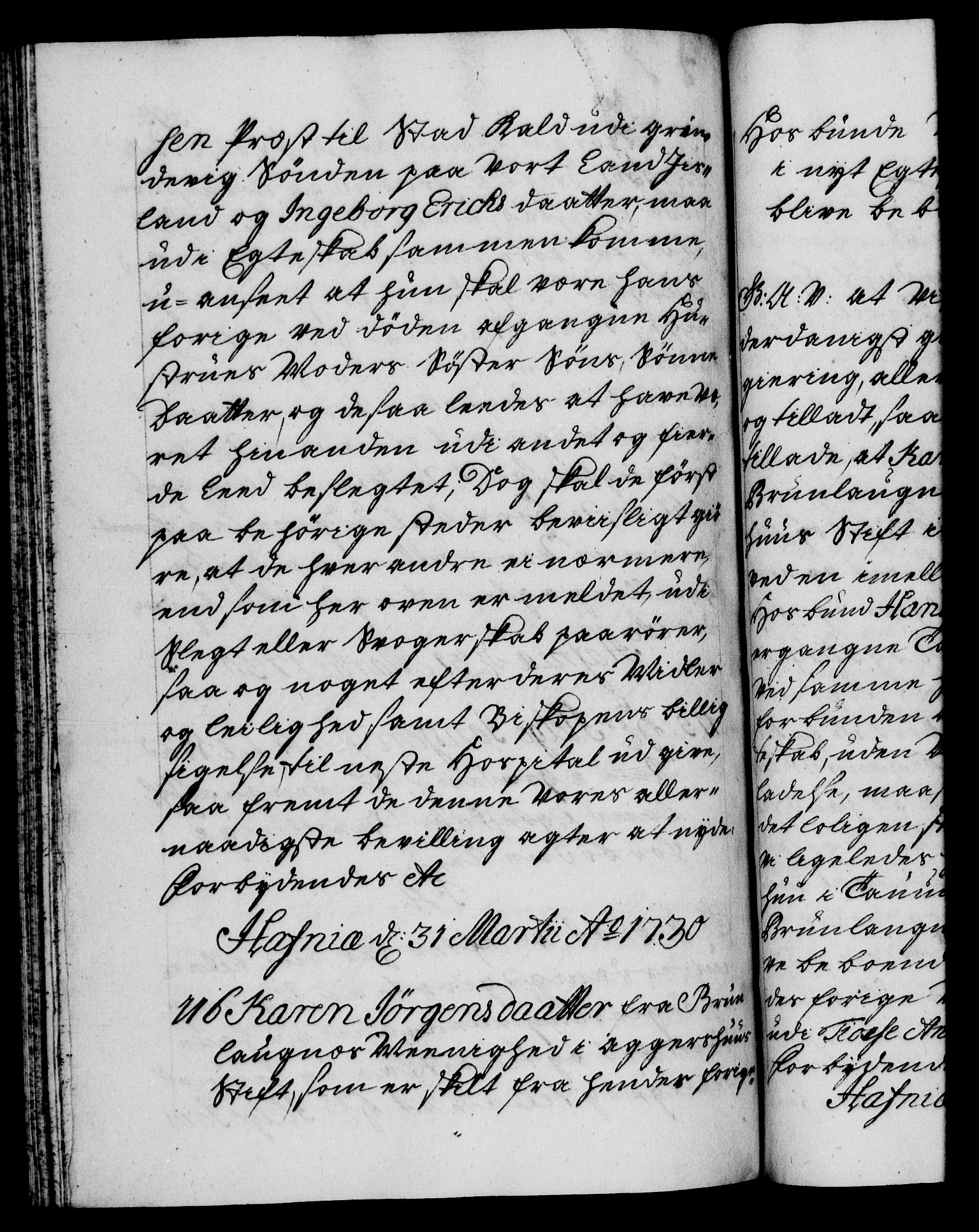 Danske Kanselli 1572-1799, AV/RA-EA-3023/F/Fc/Fca/Fcaa/L0026: Norske registre, 1729-1730, p. 393b