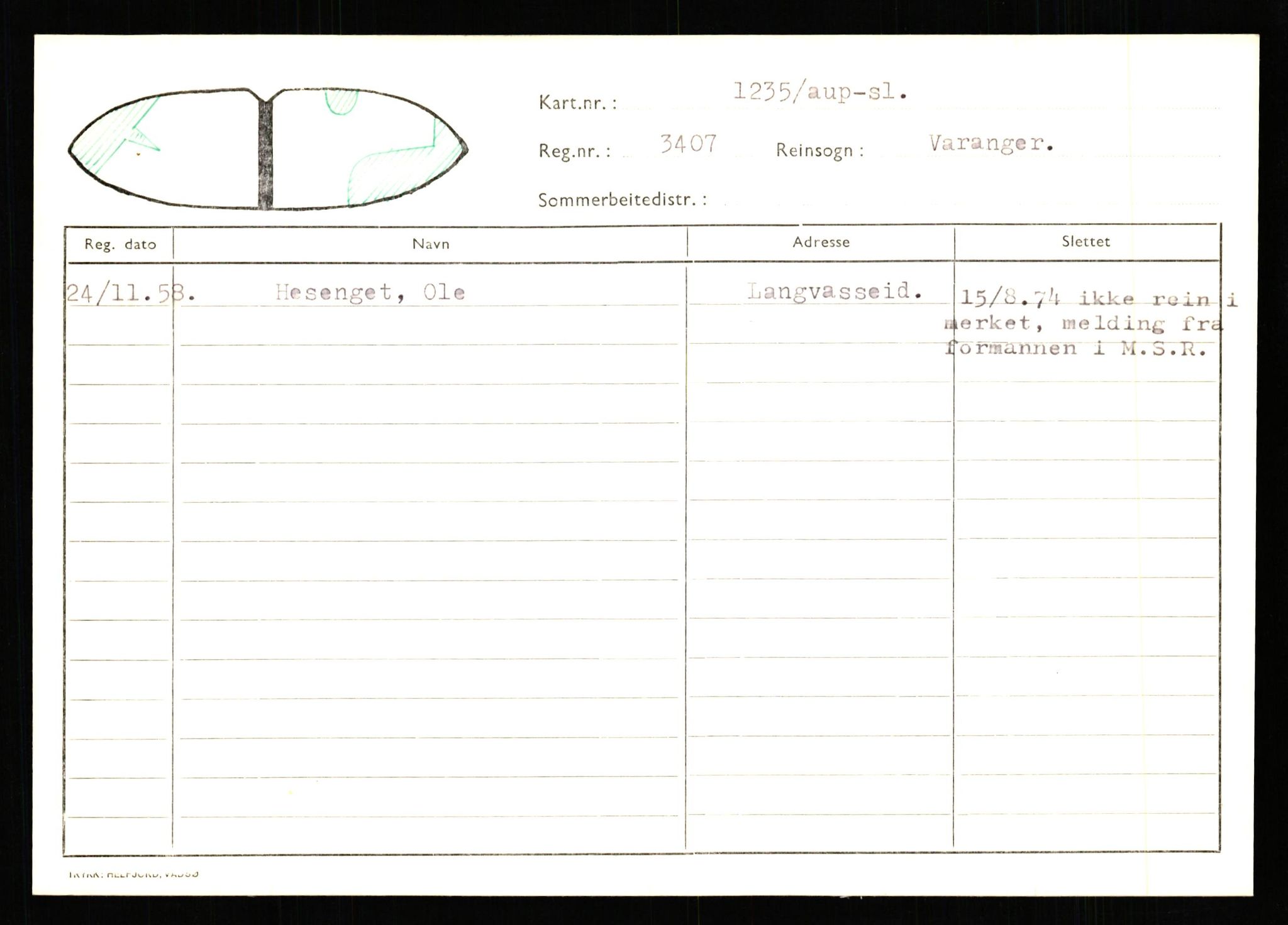 Lappefogden i Finnmark/Reindriftsforvaltningen Øst-Finnmark, AV/SATØ-S-1461/G/Ge/Gea/L0007: Slettede reinmerker: Karasjok, Kautokeino, Polmak og Varanger, 1934-1992, p. 508