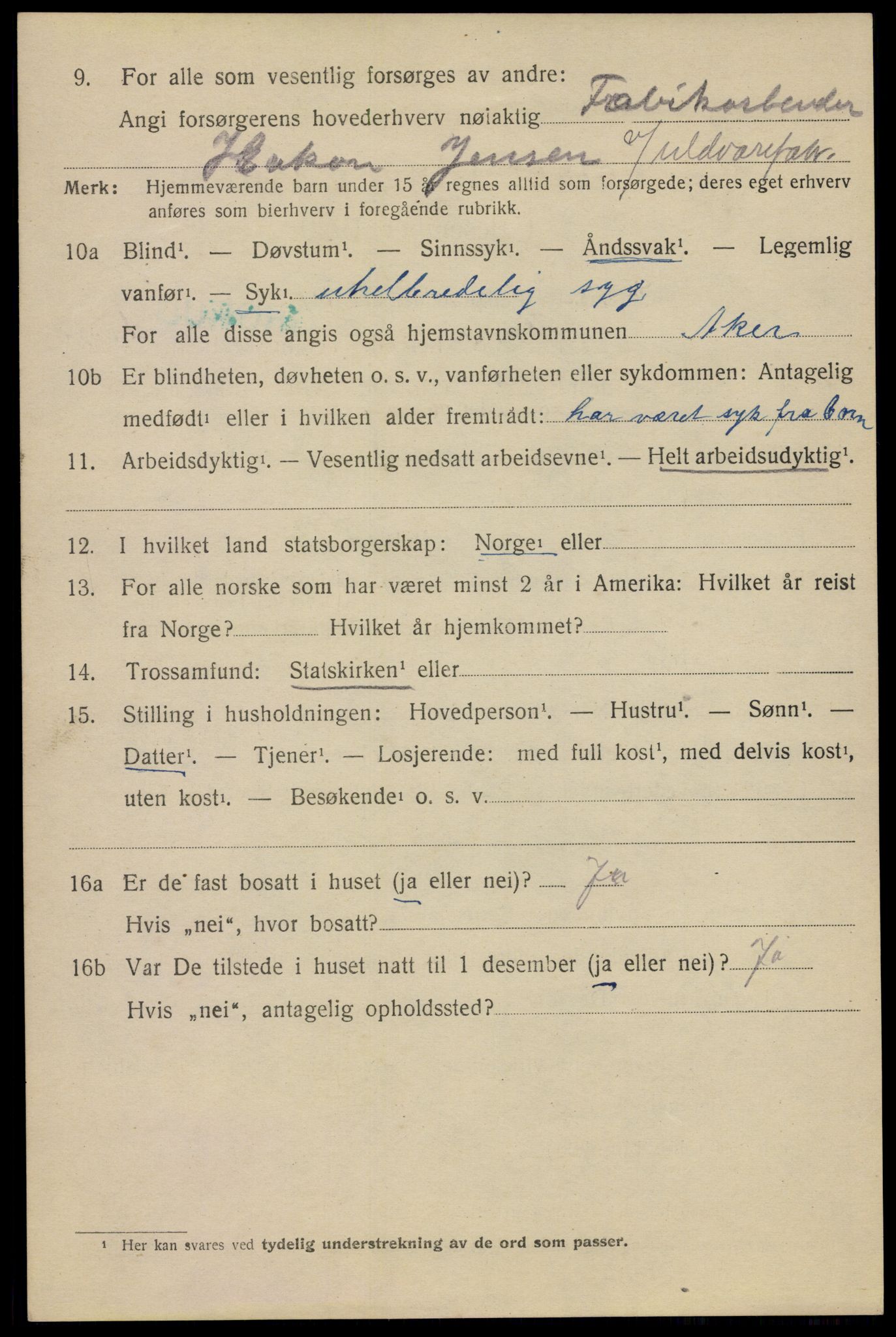 SAO, 1920 census for Aker, 1920, p. 116833