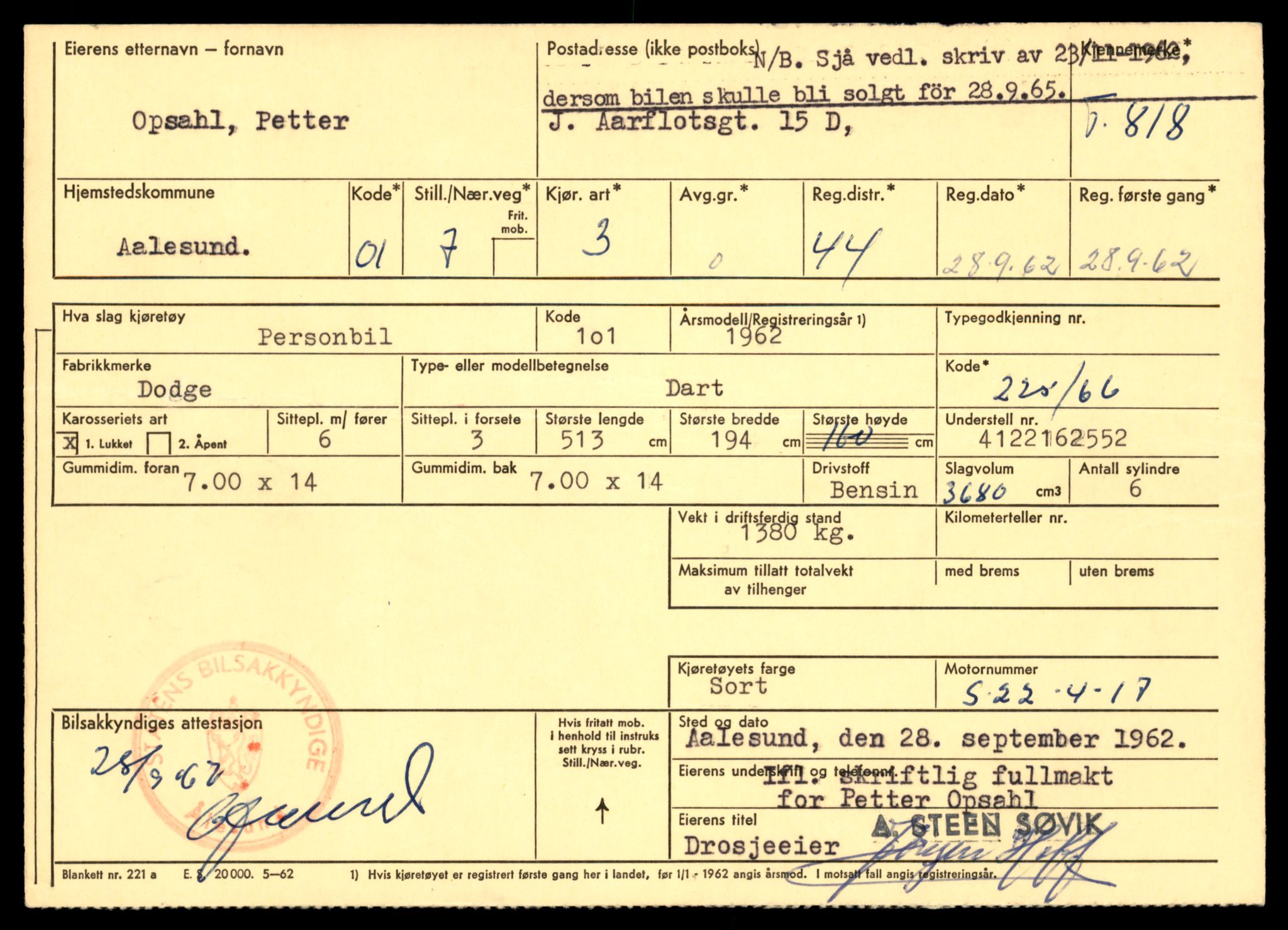 Møre og Romsdal vegkontor - Ålesund trafikkstasjon, AV/SAT-A-4099/F/Fe/L0008: Registreringskort for kjøretøy T 747 - T 894, 1927-1998, p. 1912