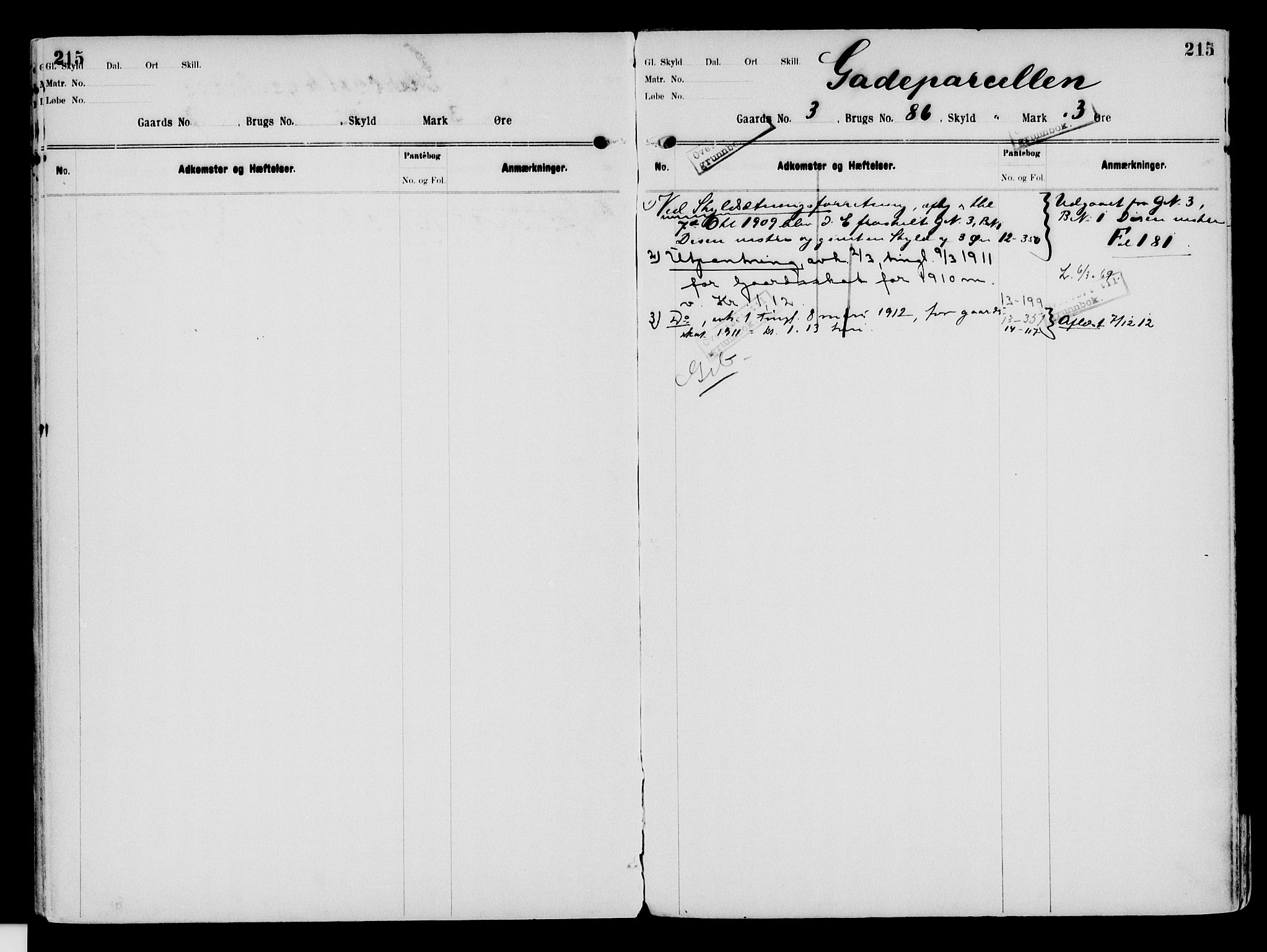 Nord-Hedmark sorenskriveri, SAH/TING-012/H/Ha/Had/Hade/L0003: Mortgage register no. 4.3, 1899-1940, p. 215