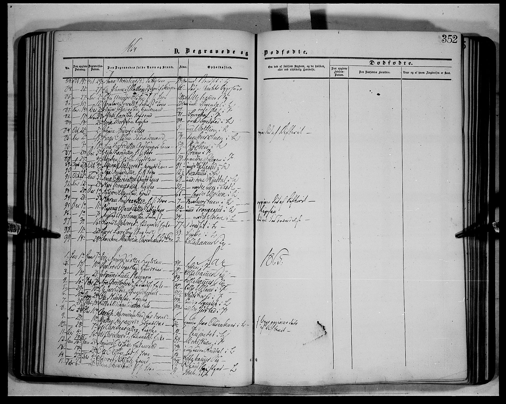 Fåberg prestekontor, AV/SAH-PREST-086/H/Ha/Haa/L0006: Parish register (official) no. 6B, 1855-1867, p. 352