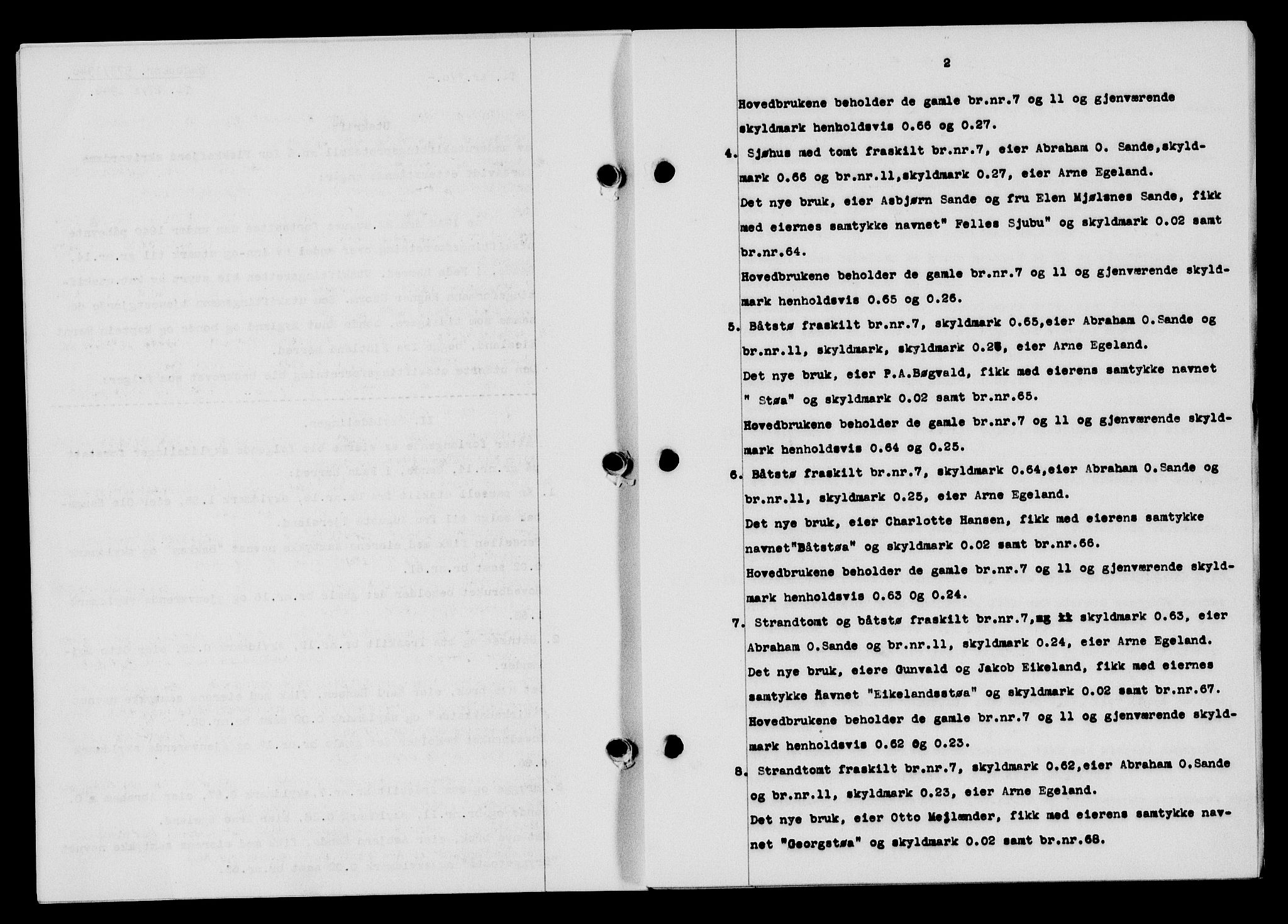 Flekkefjord sorenskriveri, SAK/1221-0001/G/Gb/Gba/L0060: Mortgage book no. A-8, 1945-1946, Diary no: : 573/1946