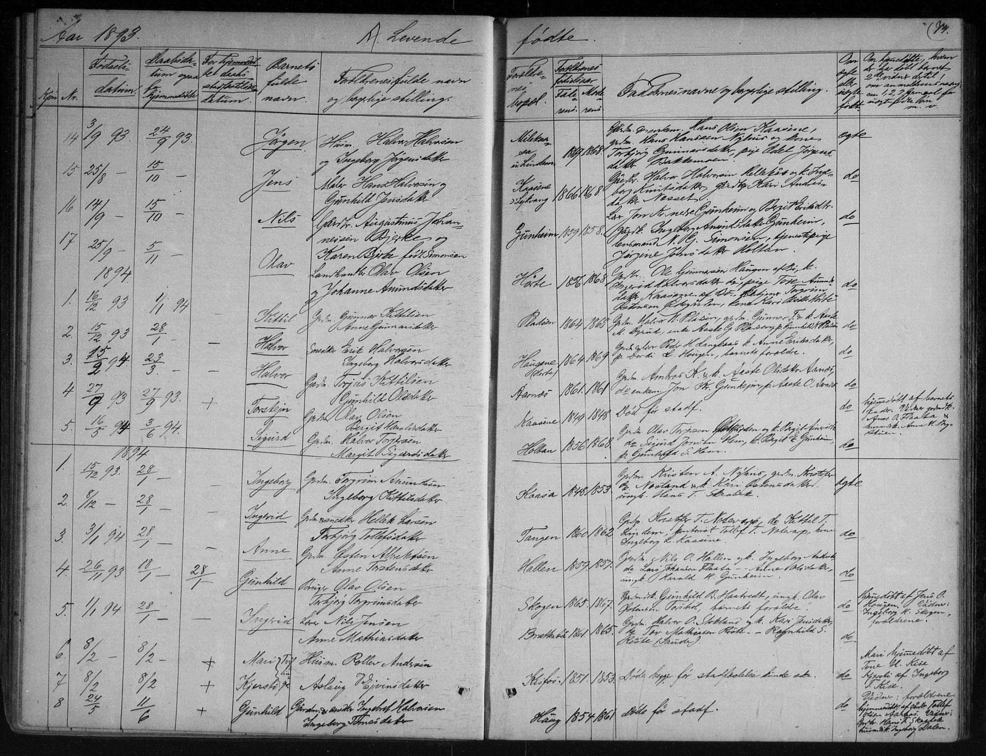 Sauherad kirkebøker, AV/SAKO-A-298/G/Gb/L0002: Parish register (copy) no. II 2, 1866-1897, p. 74