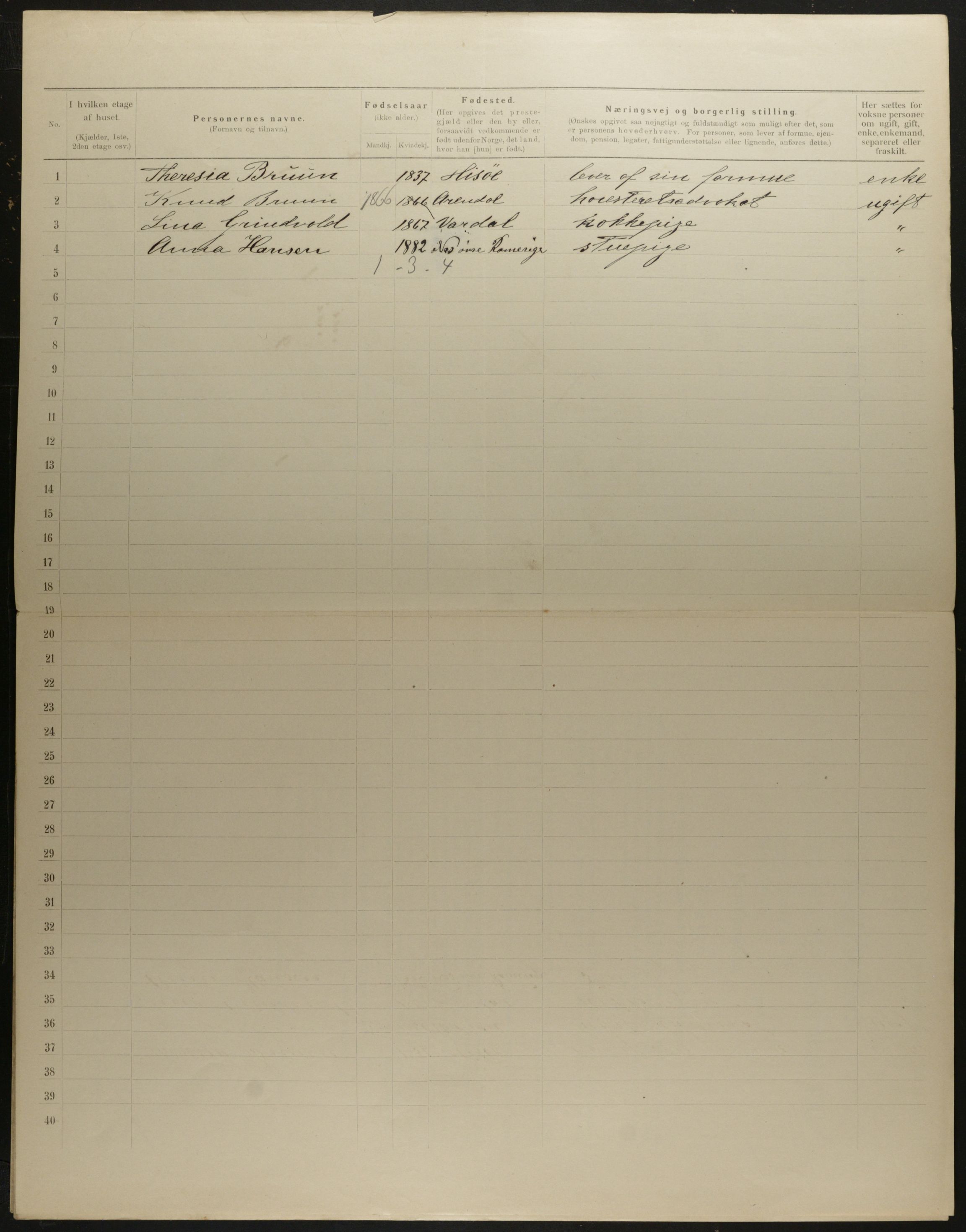 OBA, Municipal Census 1901 for Kristiania, 1901, p. 5270