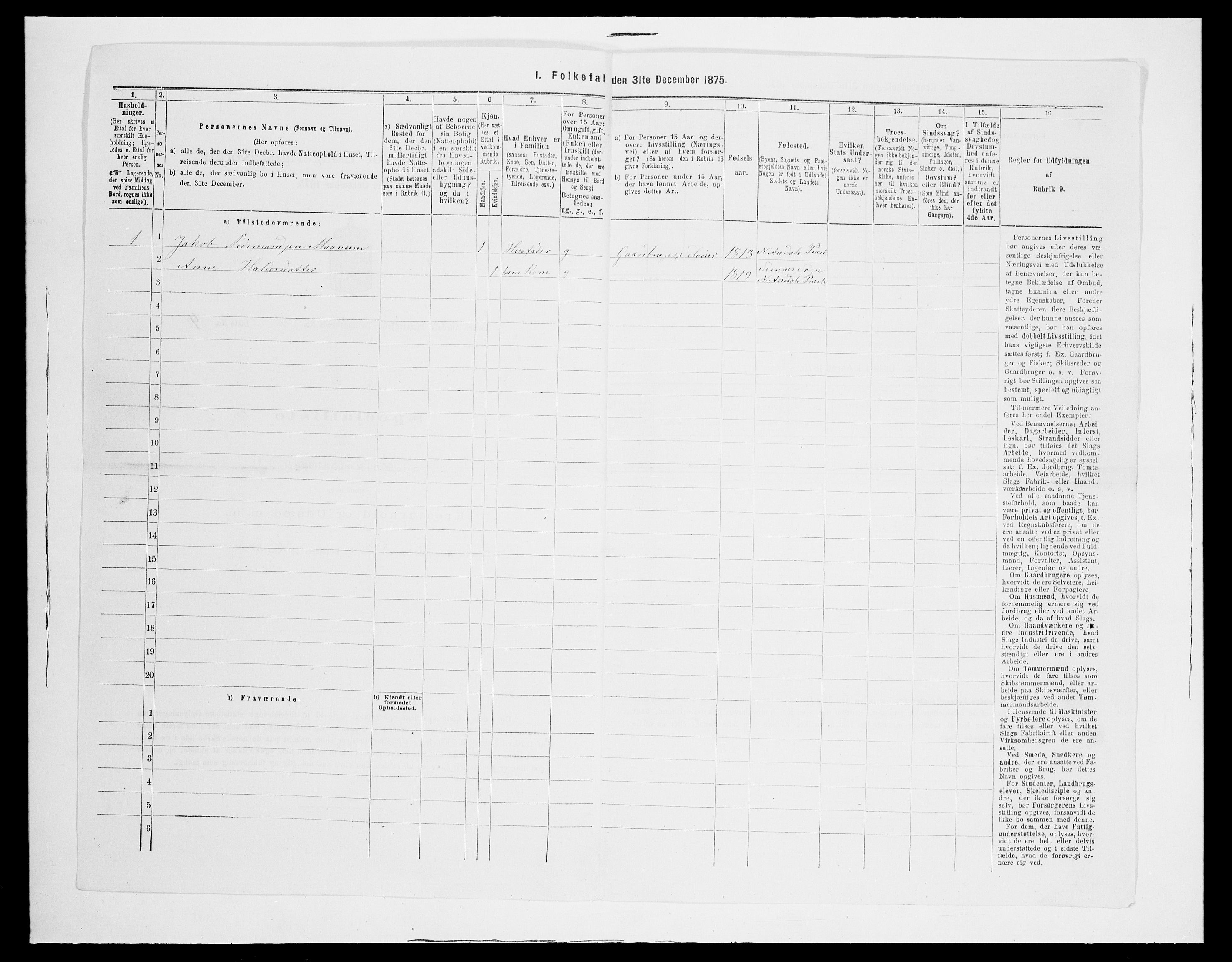 SAH, 1875 census for 0542P Nord-Aurdal, 1875, p. 1232