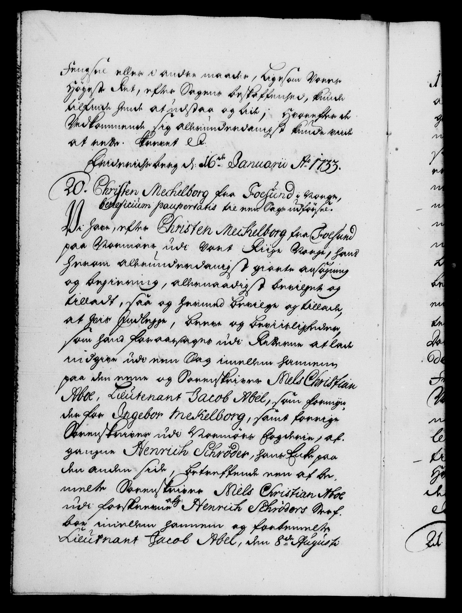 Danske Kanselli 1572-1799, AV/RA-EA-3023/F/Fc/Fca/Fcaa/L0028: Norske registre, 1733-1734, p. 12b