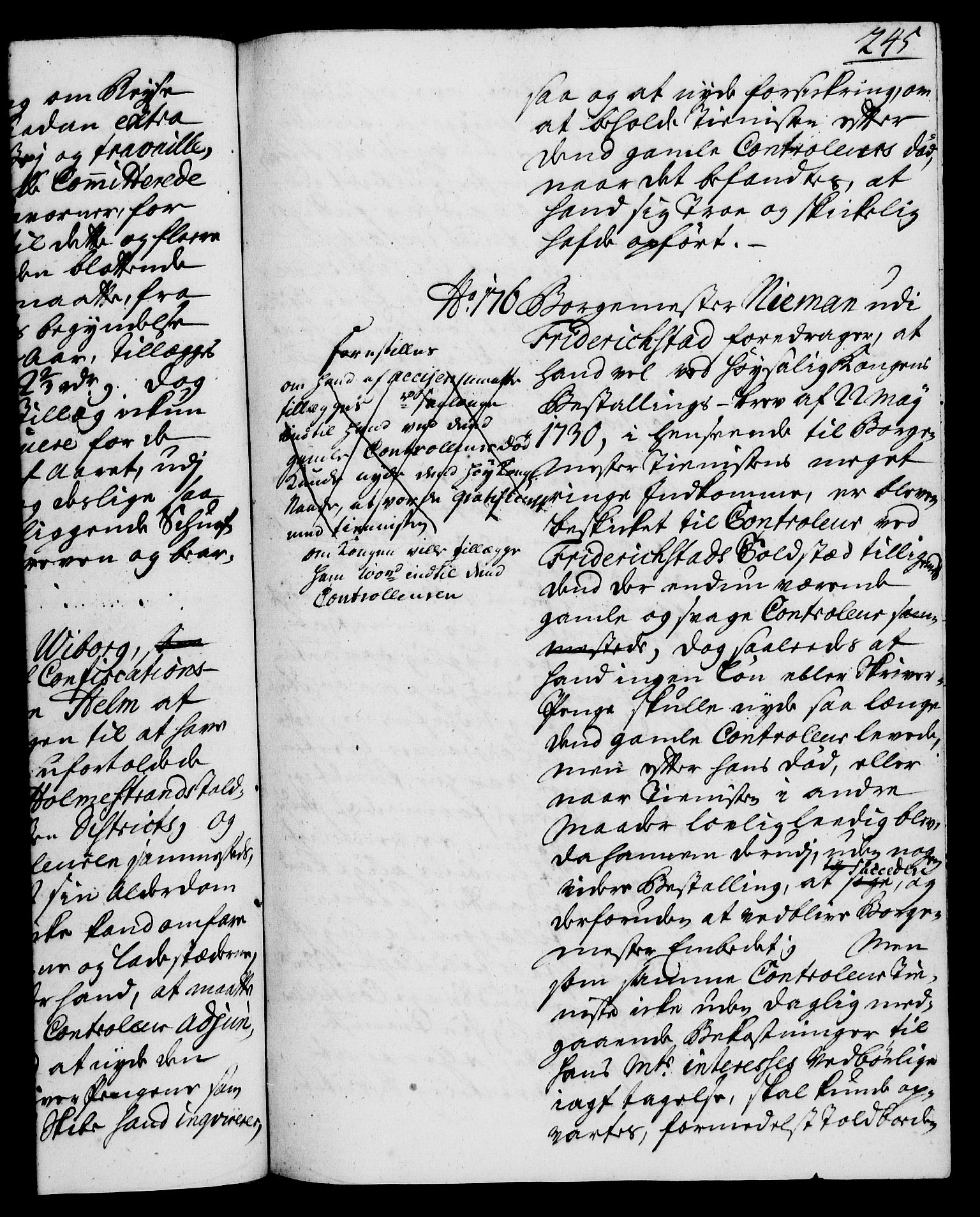 Rentekammeret, Kammerkanselliet, RA/EA-3111/G/Gh/Gha/L0020: Norsk ekstraktmemorialprotokoll (merket RK 53.65), 1738-1739, p. 245
