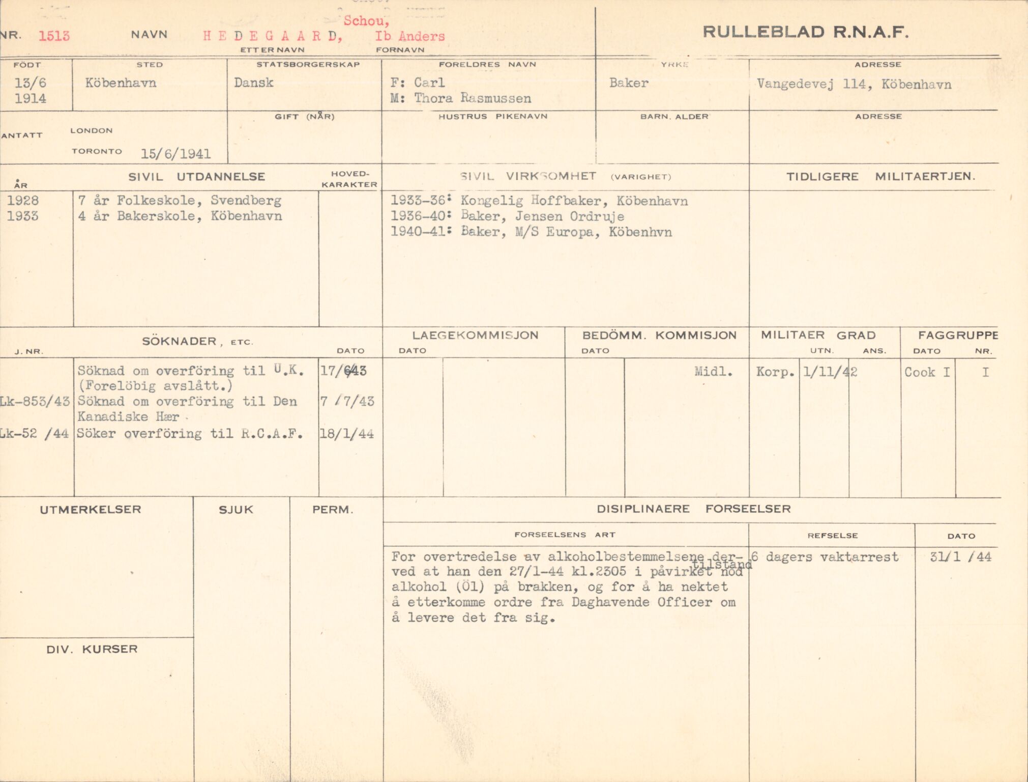 Forsvaret, Forsvarets overkommando/Luftforsvarsstaben, RA/RAFA-4079/P/Pa/L0036: Personellpapirer, 1914, p. 61