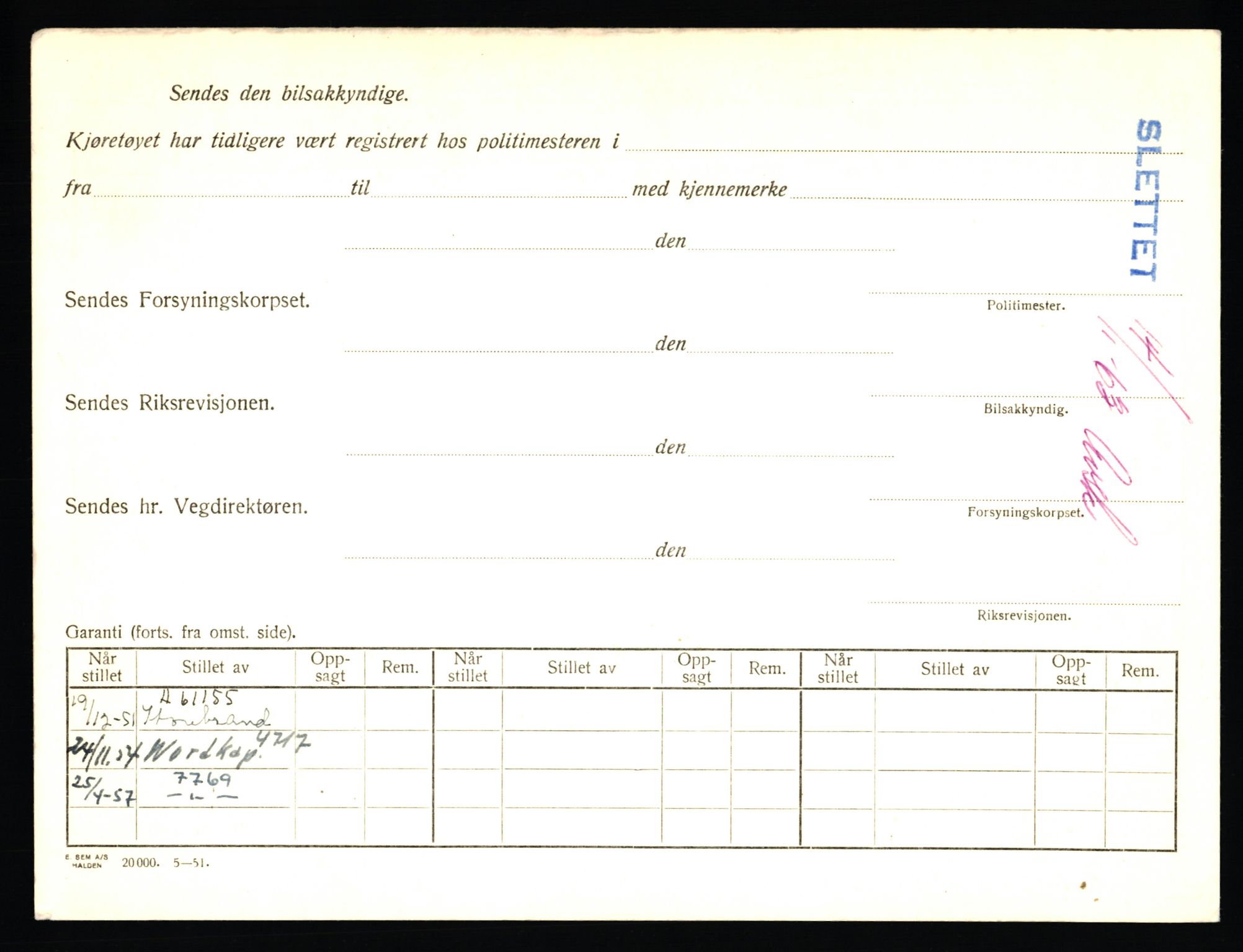 Stavanger trafikkstasjon, AV/SAST-A-101942/0/F/L0039: L-22300 - L-22799, 1930-1971, p. 4