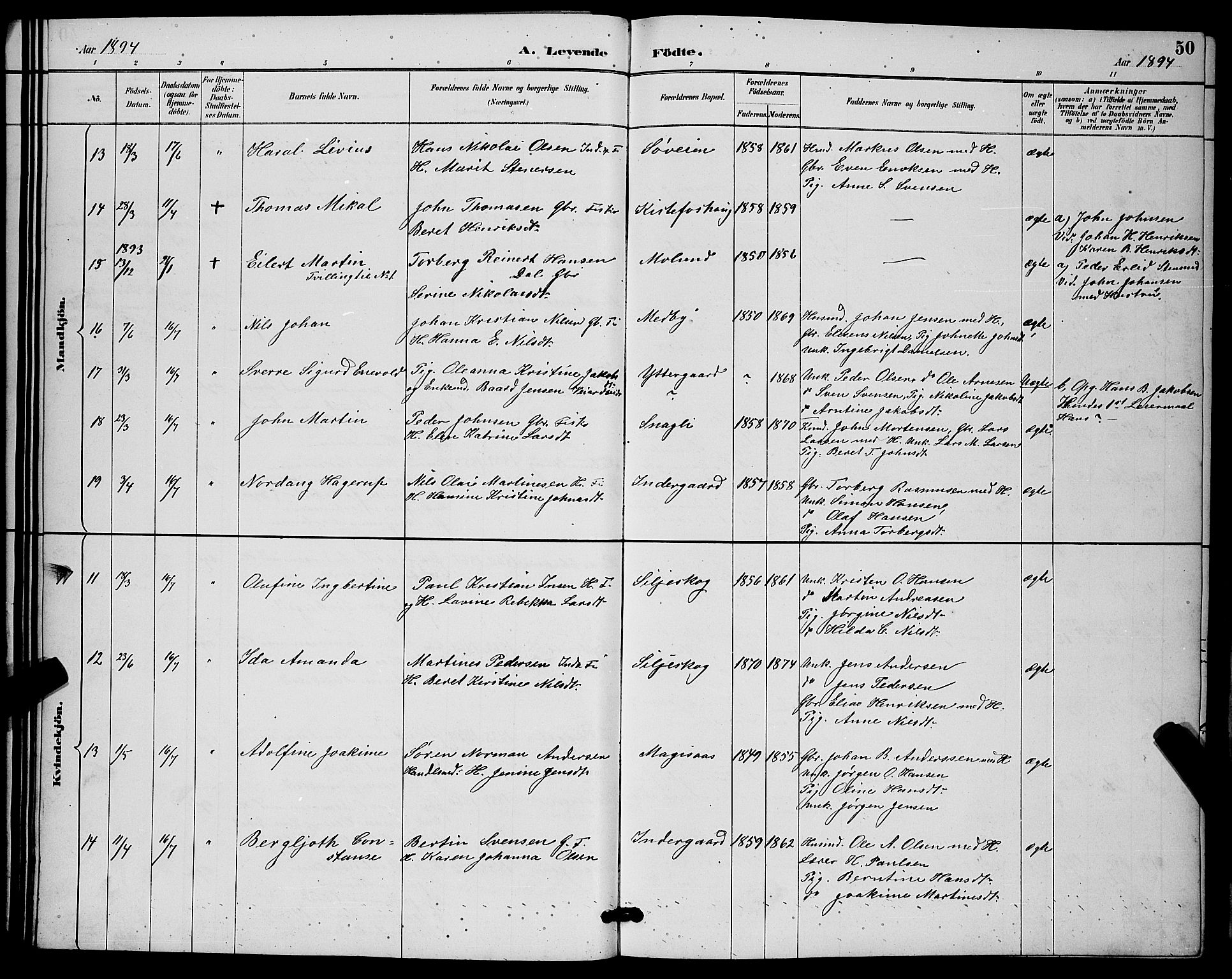 Ibestad sokneprestembete, AV/SATØ-S-0077/H/Ha/Hab/L0015klokker: Parish register (copy) no. 15, 1888-1899, p. 50