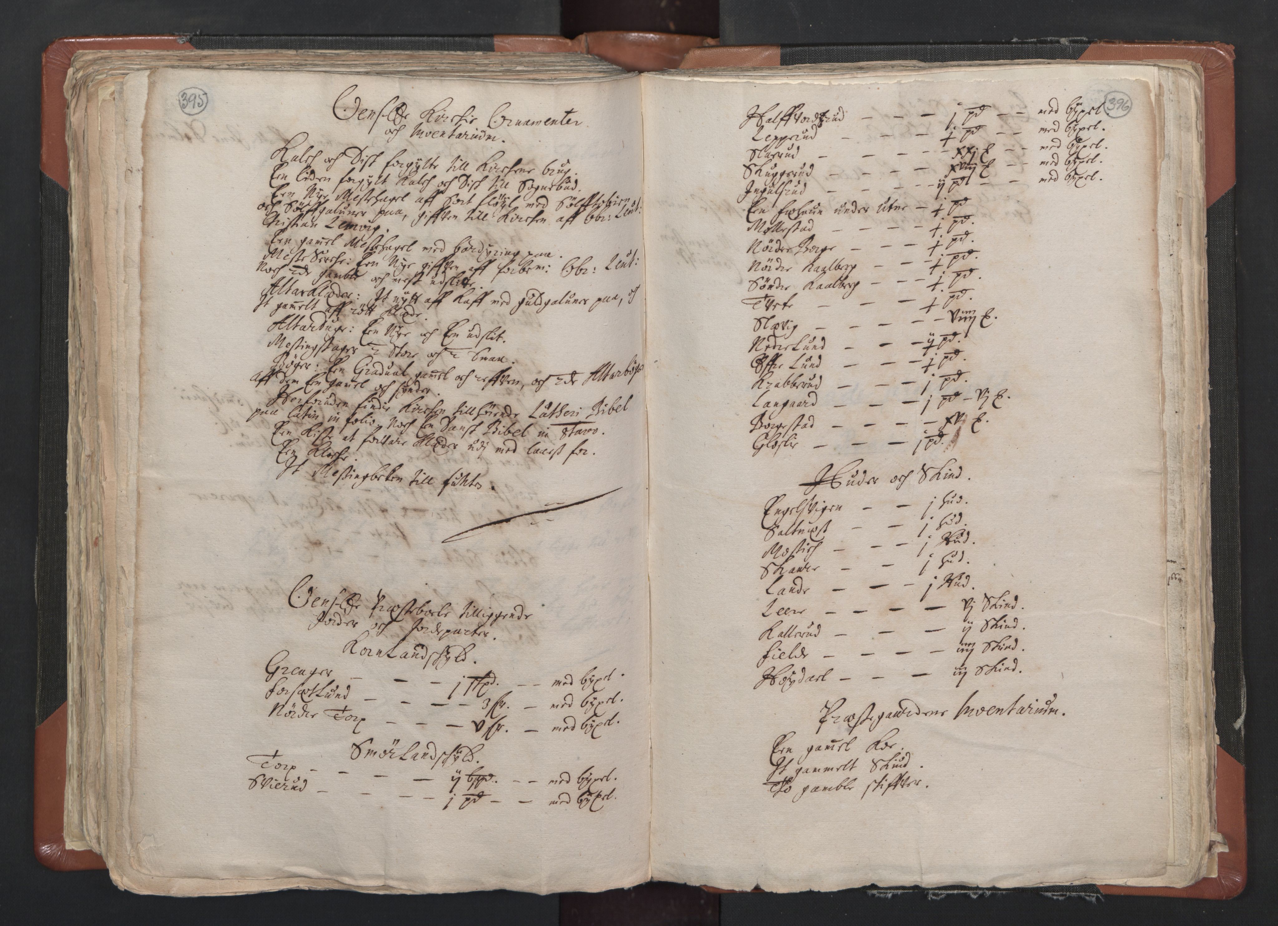 RA, Vicar's Census 1664-1666, no. 1: Nedre Borgesyssel deanery, 1664-1666, p. 395-396
