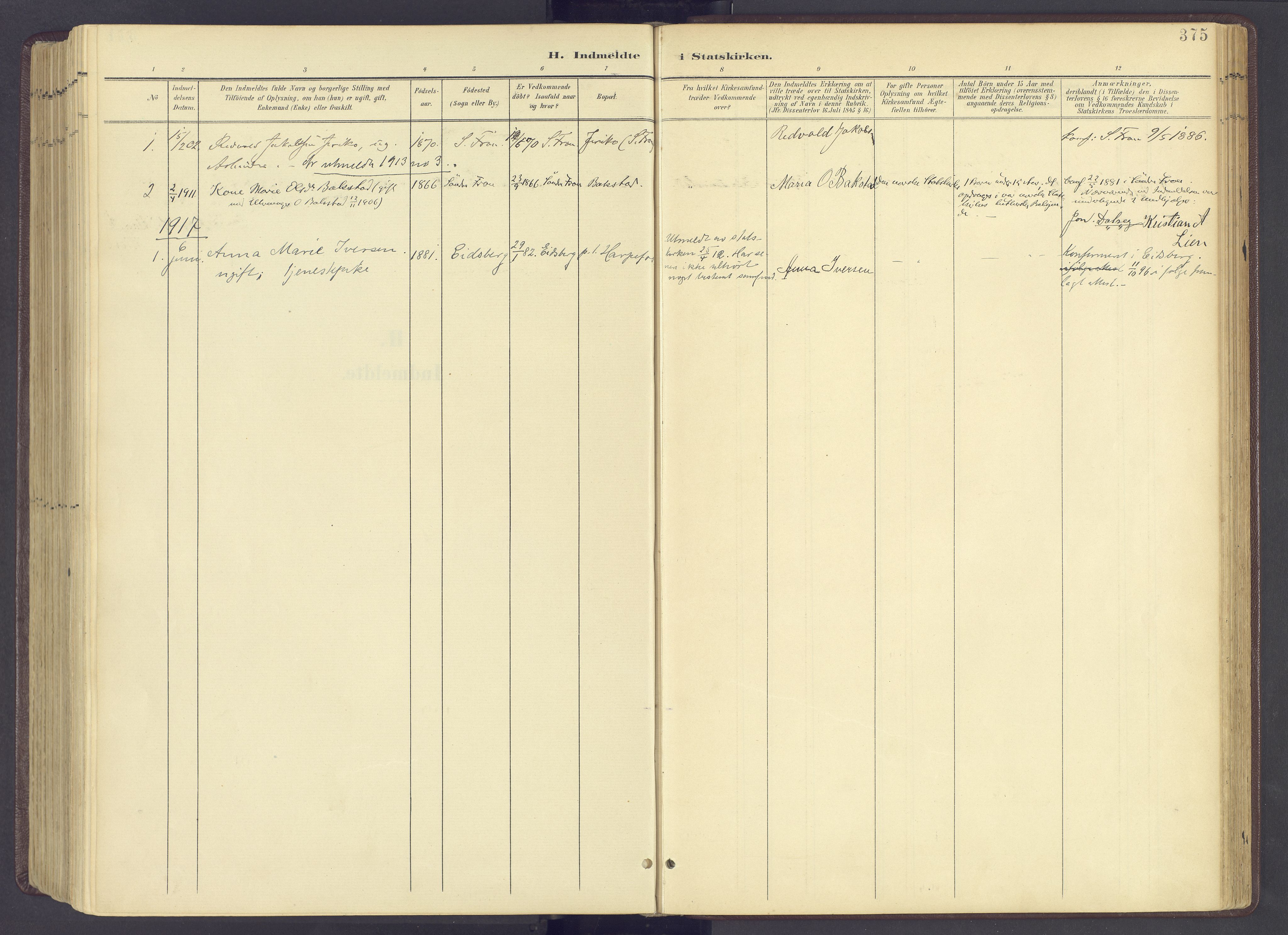 Sør-Fron prestekontor, SAH/PREST-010/H/Ha/Haa/L0004: Parish register (official) no. 4, 1898-1919, p. 375
