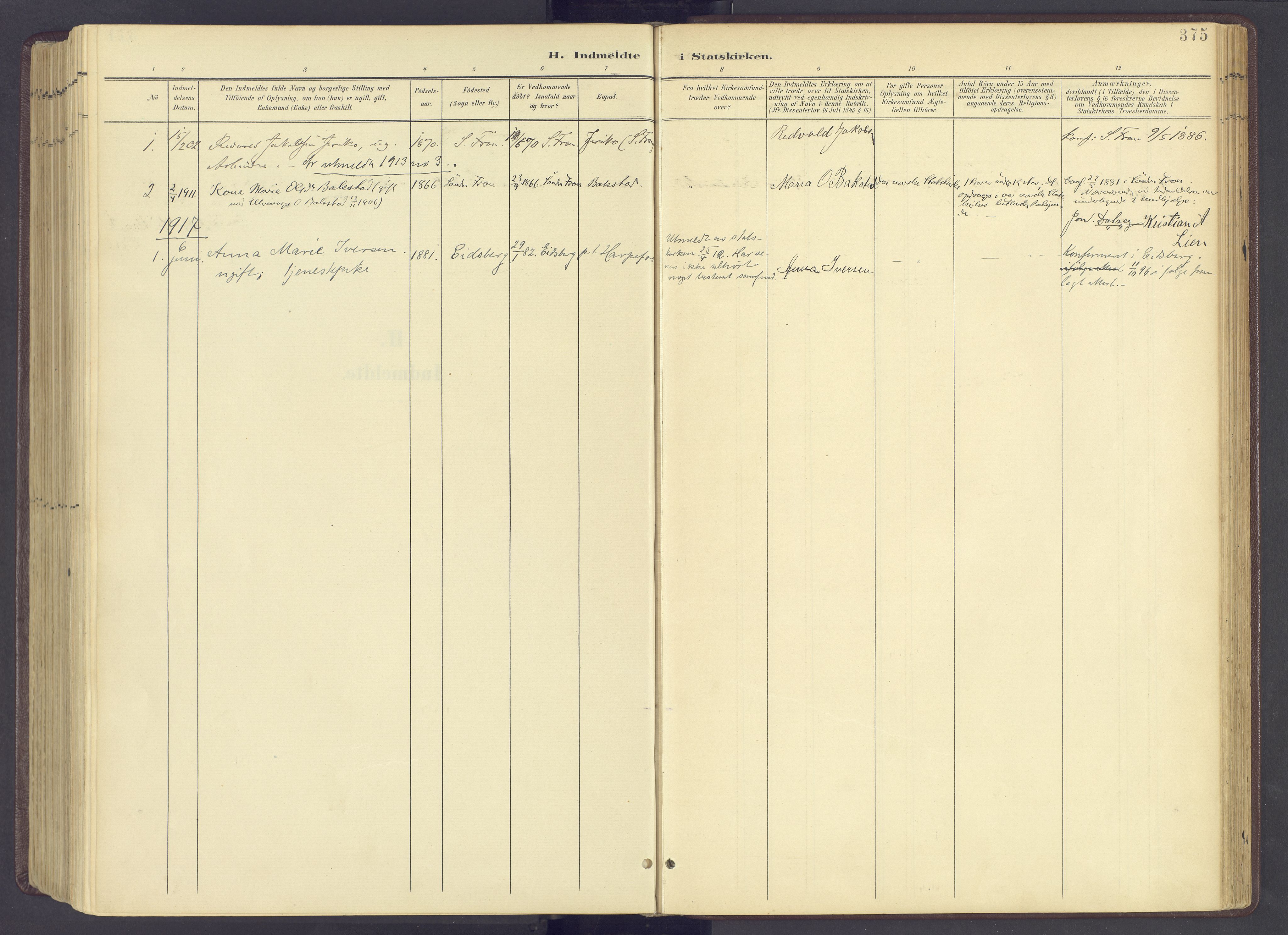 Sør-Fron prestekontor, AV/SAH-PREST-010/H/Ha/Haa/L0004: Parish register (official) no. 4, 1898-1919, p. 375