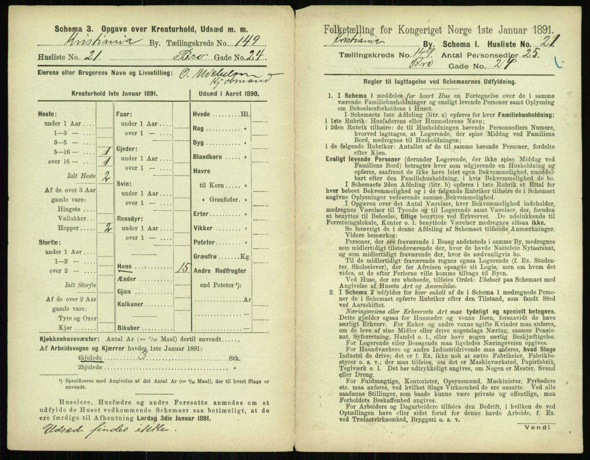 RA, 1891 census for 0301 Kristiania, 1891, p. 83135