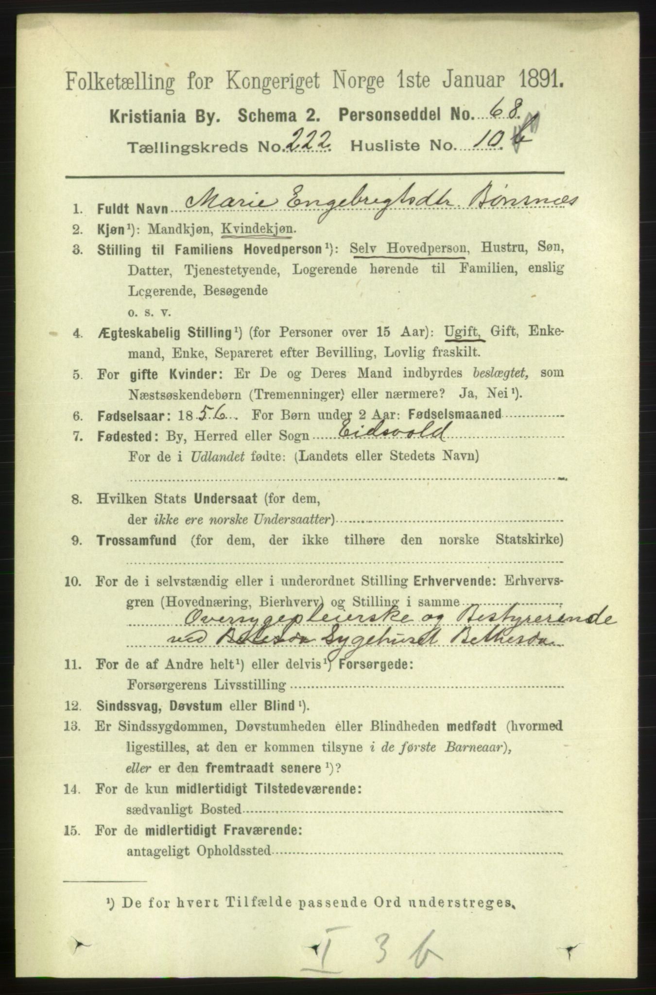 RA, 1891 census for 0301 Kristiania, 1891, p. 133467
