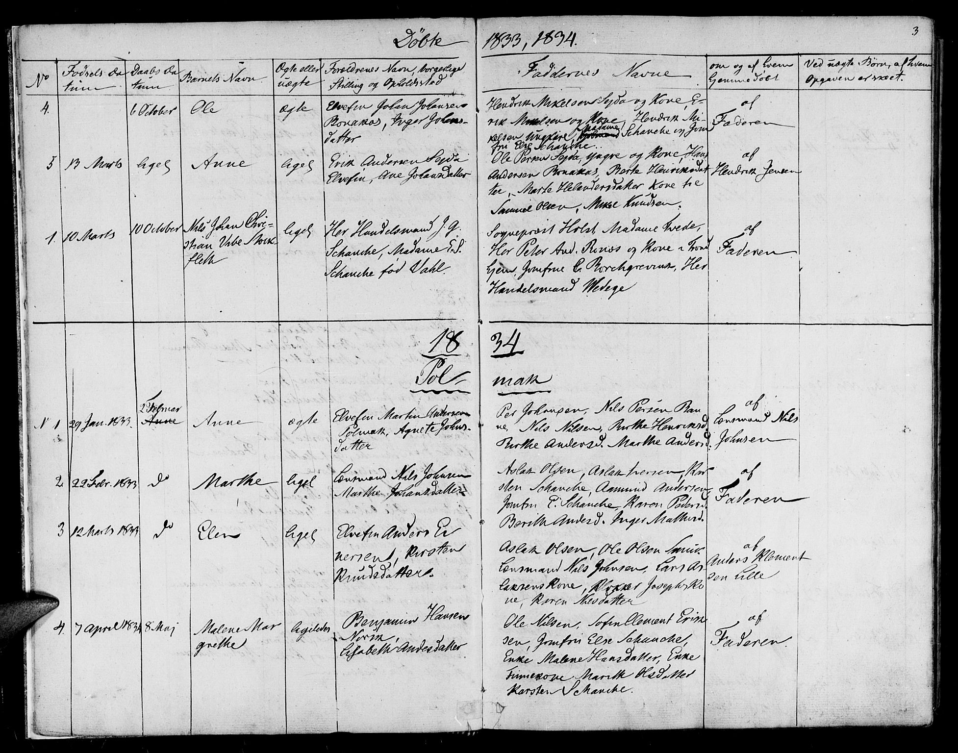 Lebesby sokneprestkontor, SATØ/S-1353/H/Ha/L0003kirke: Parish register (official) no. 3, 1833-1852, p. 3