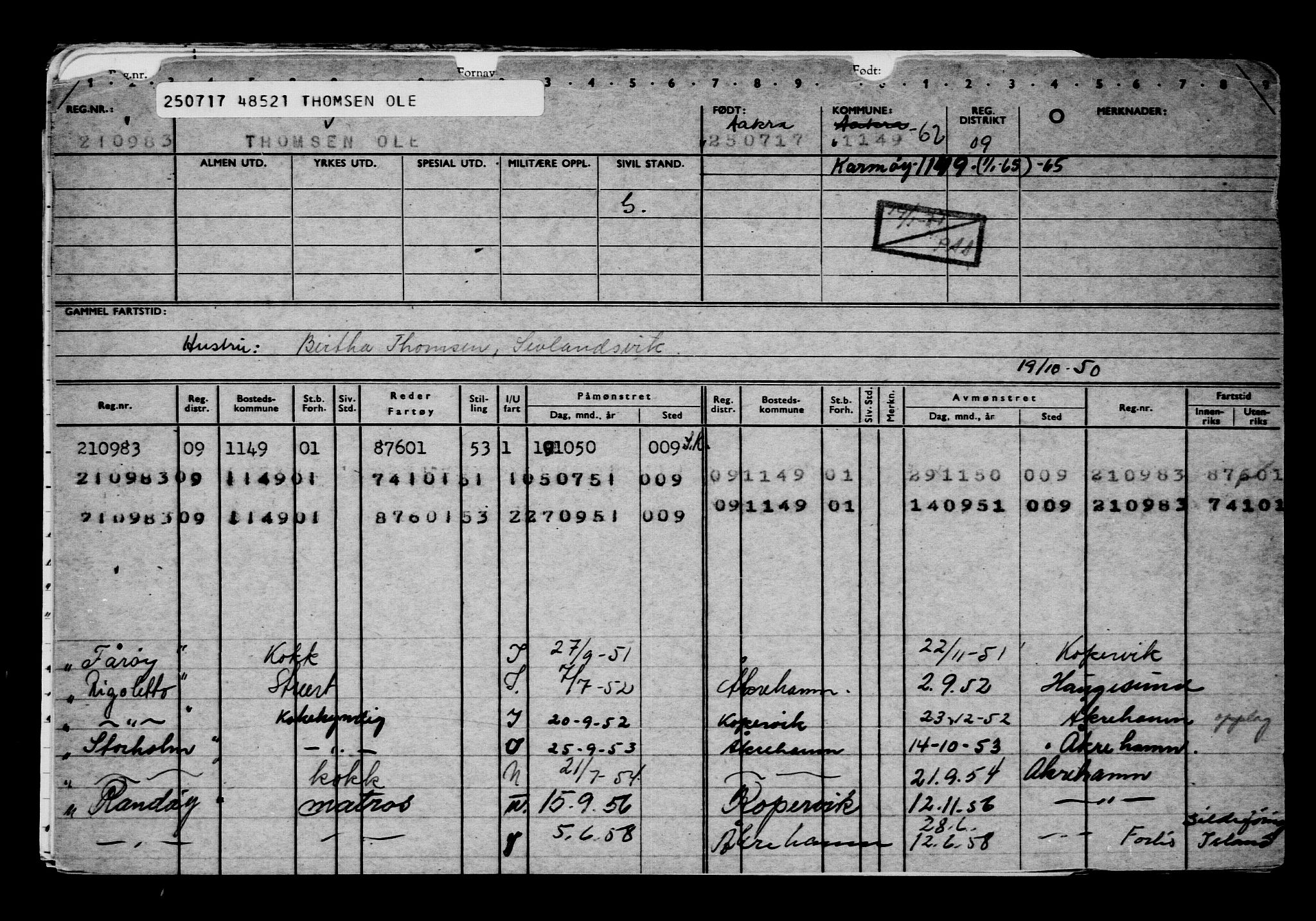 Direktoratet for sjømenn, AV/RA-S-3545/G/Gb/L0150: Hovedkort, 1917, p. 513