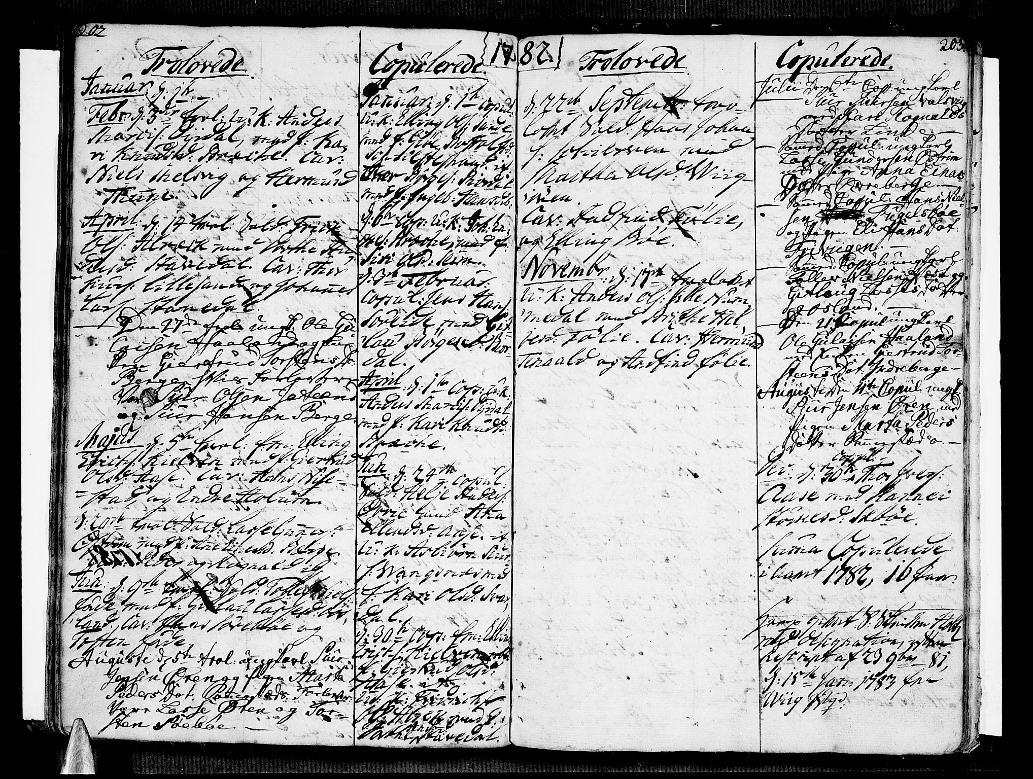 Vik sokneprestembete, AV/SAB-A-81501/H/Haa/Haaa/L0004: Parish register (official) no. A 4, 1772-1783, p. 202-203