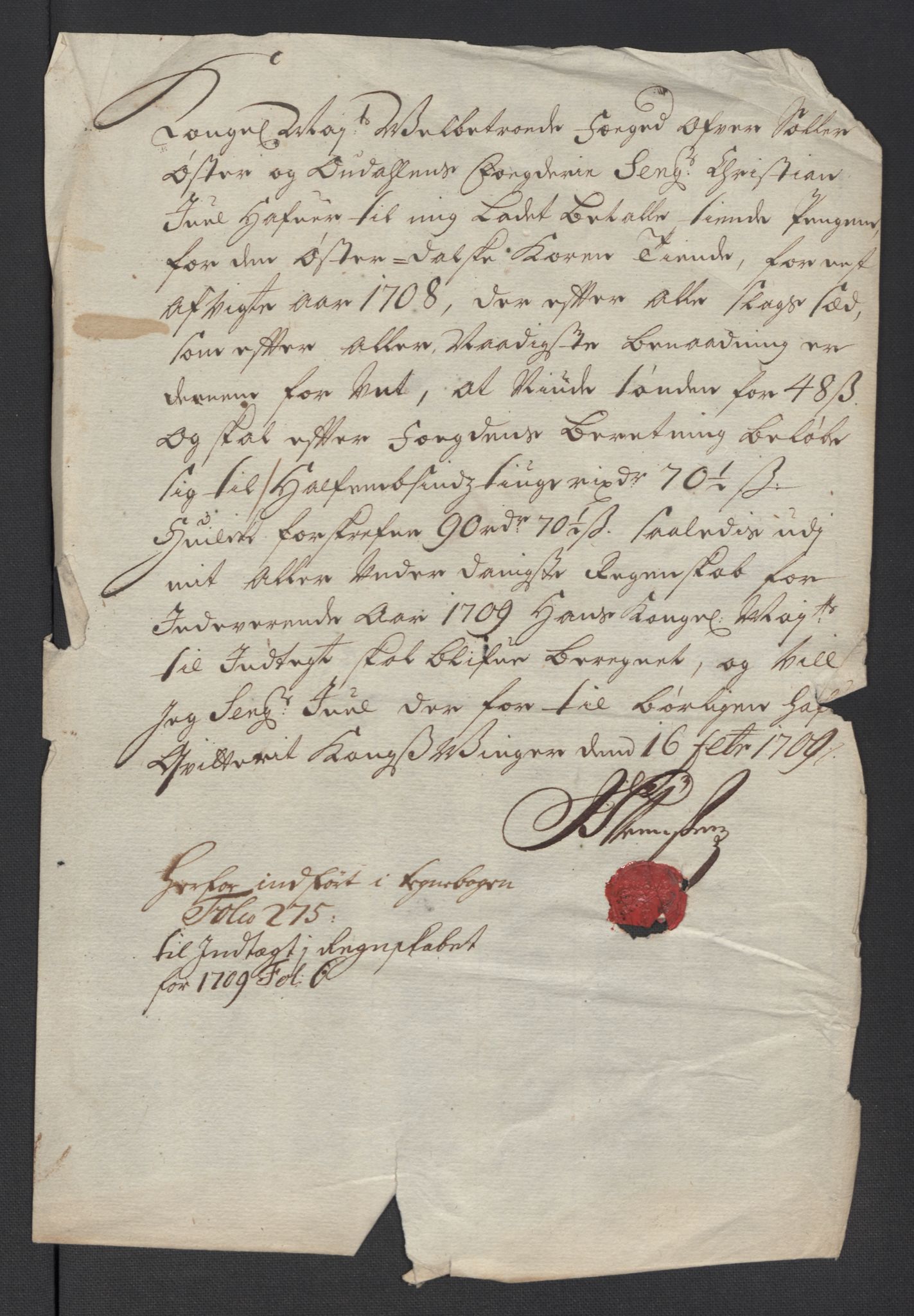 Rentekammeret inntil 1814, Reviderte regnskaper, Fogderegnskap, AV/RA-EA-4092/R13/L0845: Fogderegnskap Solør, Odal og Østerdal, 1708, p. 268