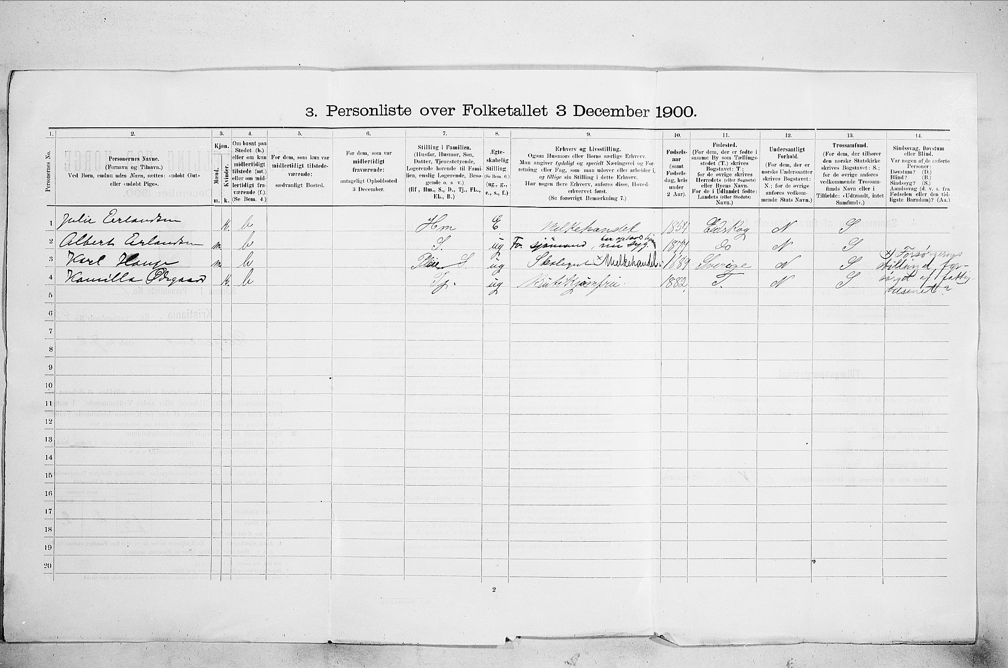 SAO, 1900 census for Kristiania, 1900, p. 36334