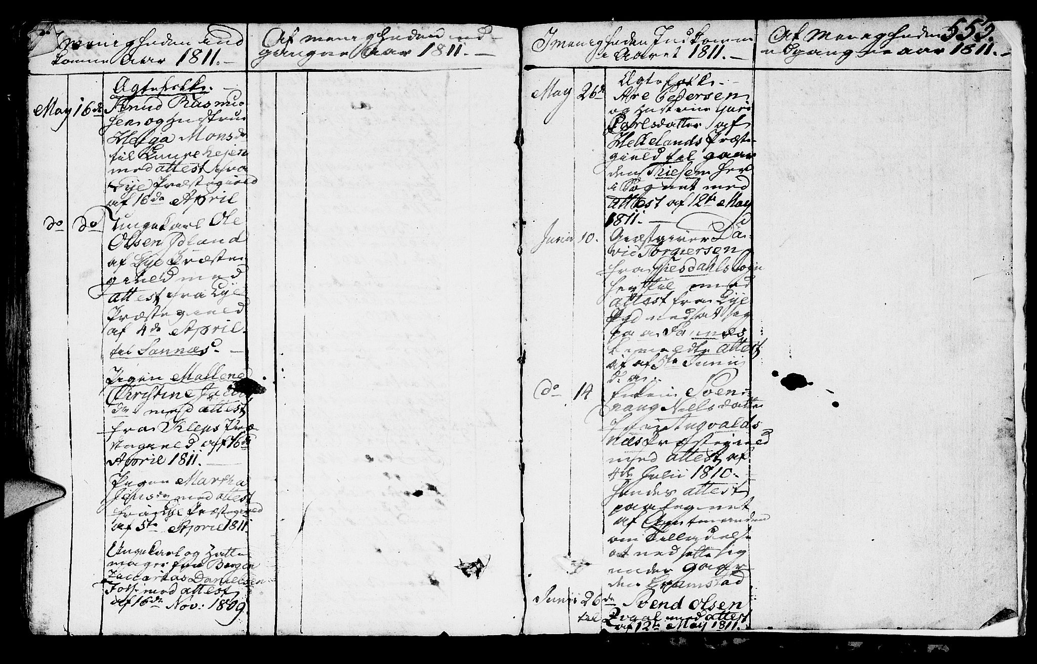 Høyland sokneprestkontor, SAST/A-101799/001/30BA/L0005: Parish register (official) no. A 5, 1804-1815, p. 553