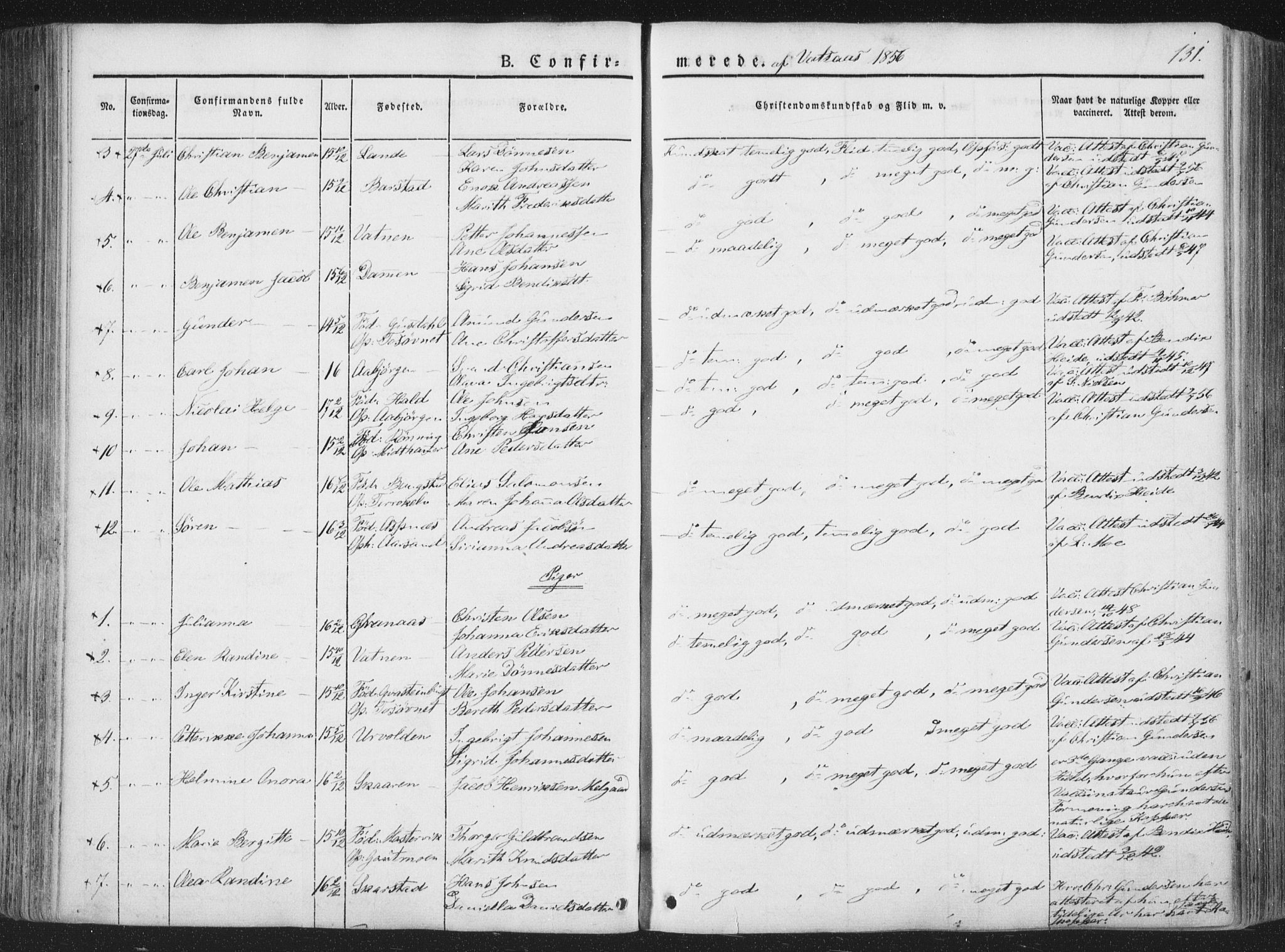 Ministerialprotokoller, klokkerbøker og fødselsregistre - Nordland, AV/SAT-A-1459/810/L0144: Parish register (official) no. 810A07 /1, 1841-1862, p. 131