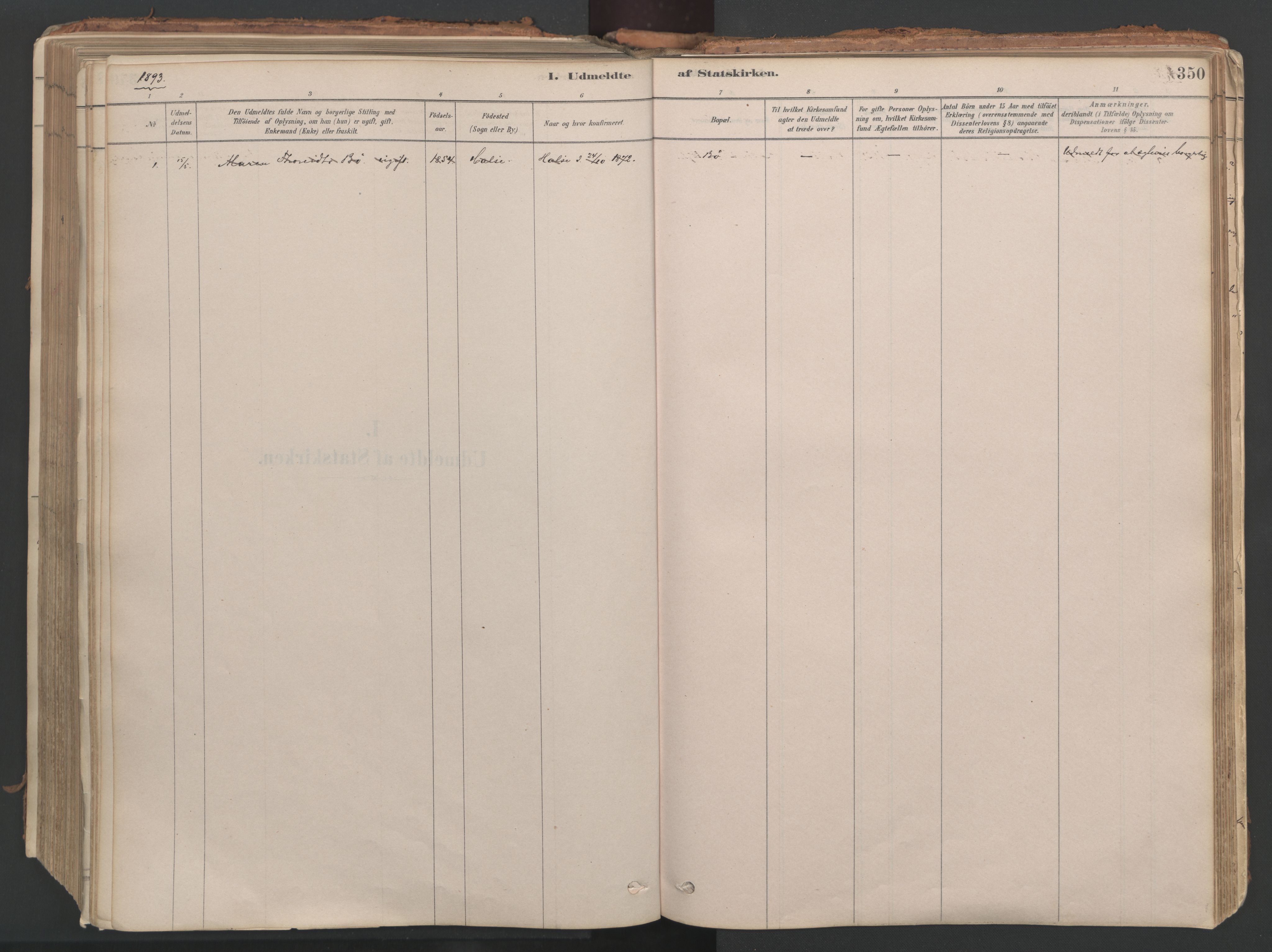 Ministerialprotokoller, klokkerbøker og fødselsregistre - Møre og Romsdal, AV/SAT-A-1454/592/L1029: Parish register (official) no. 592A07, 1879-1902, p. 350