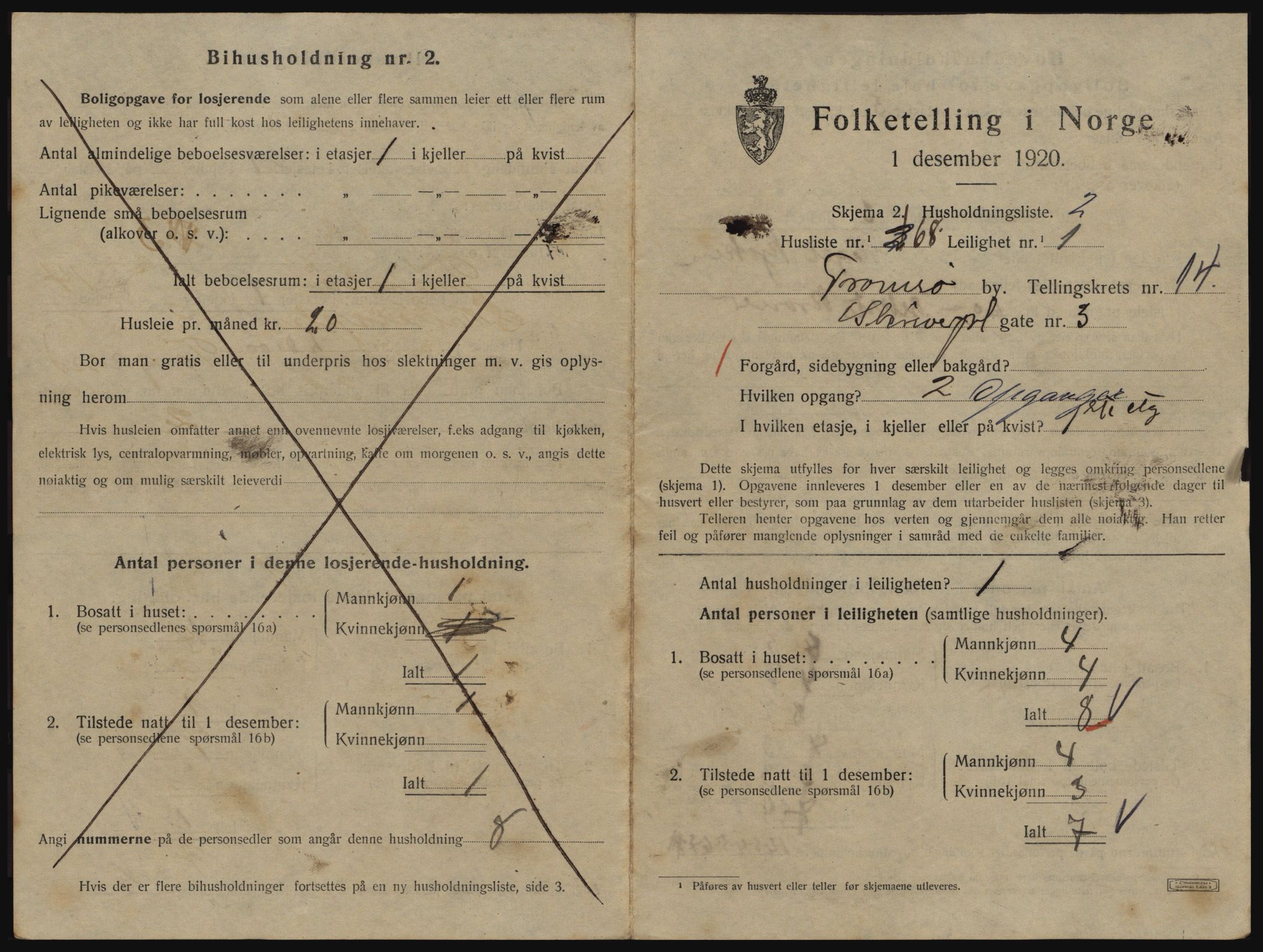 SATØ, 1920 census for Tromsø, 1920, p. 6847