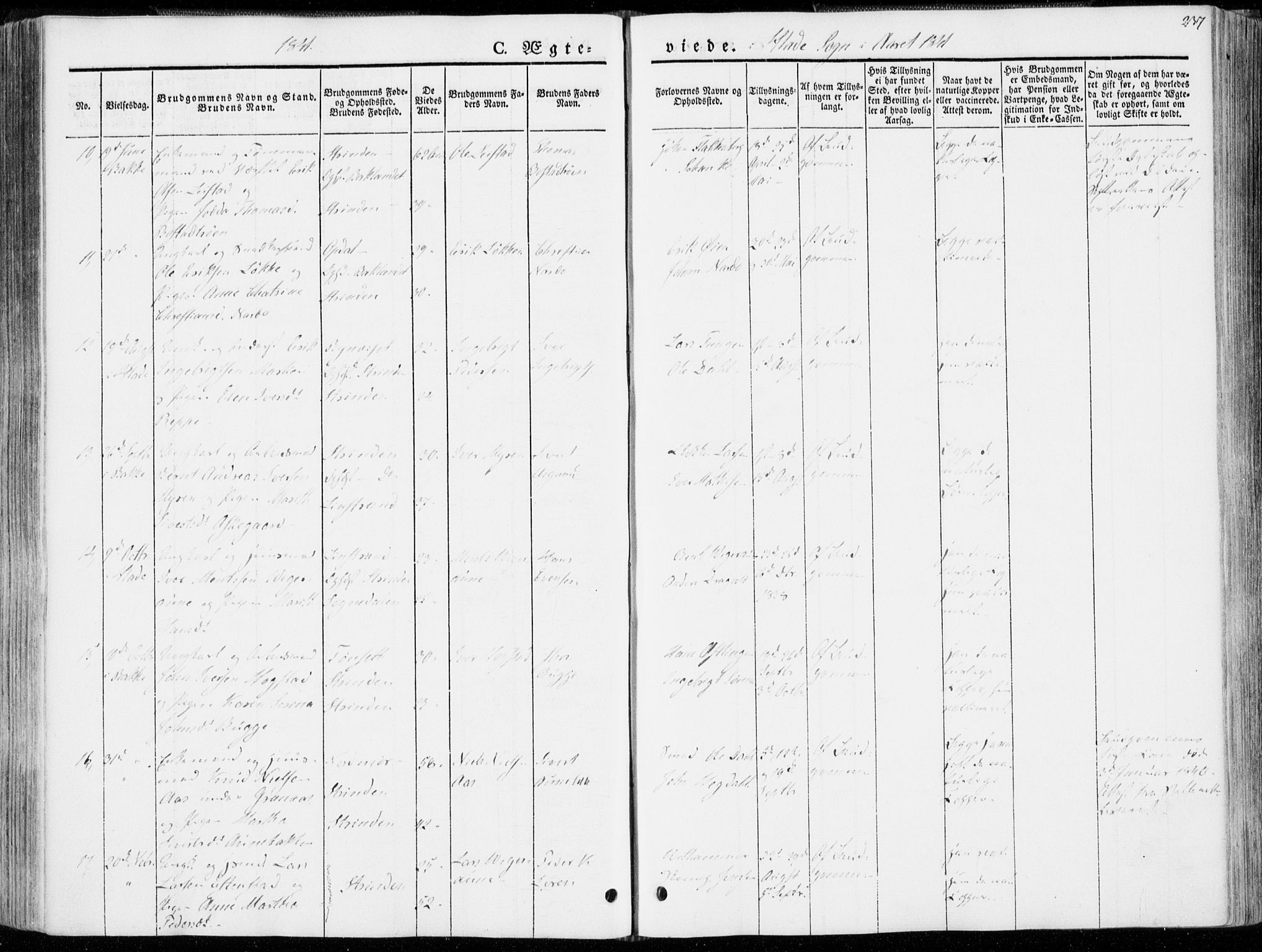 Ministerialprotokoller, klokkerbøker og fødselsregistre - Sør-Trøndelag, SAT/A-1456/606/L0290: Parish register (official) no. 606A05, 1841-1847, p. 237