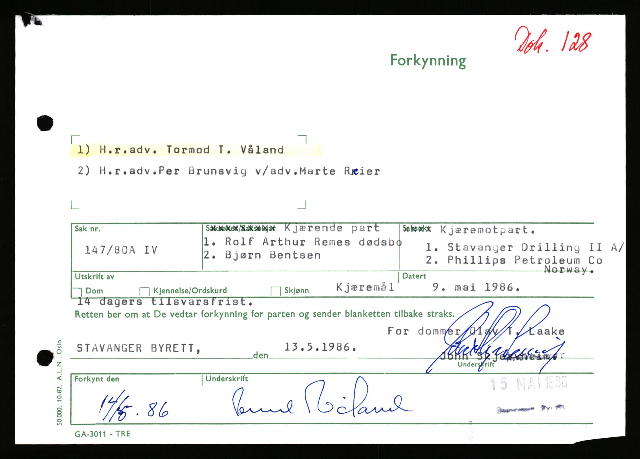 Stavanger byrett, AV/SAST-A-100455/003/F/Fh/Fhb/L0039c: A IV sak nr 147, 1980, p. 762