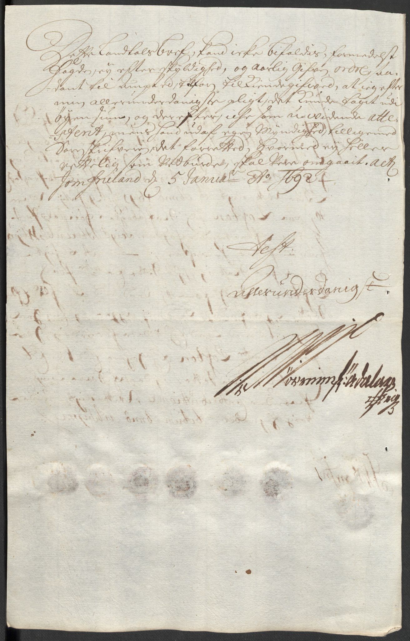 Rentekammeret inntil 1814, Reviderte regnskaper, Fogderegnskap, AV/RA-EA-4092/R35/L2089: Fogderegnskap Øvre og Nedre Telemark, 1690-1692, p. 176