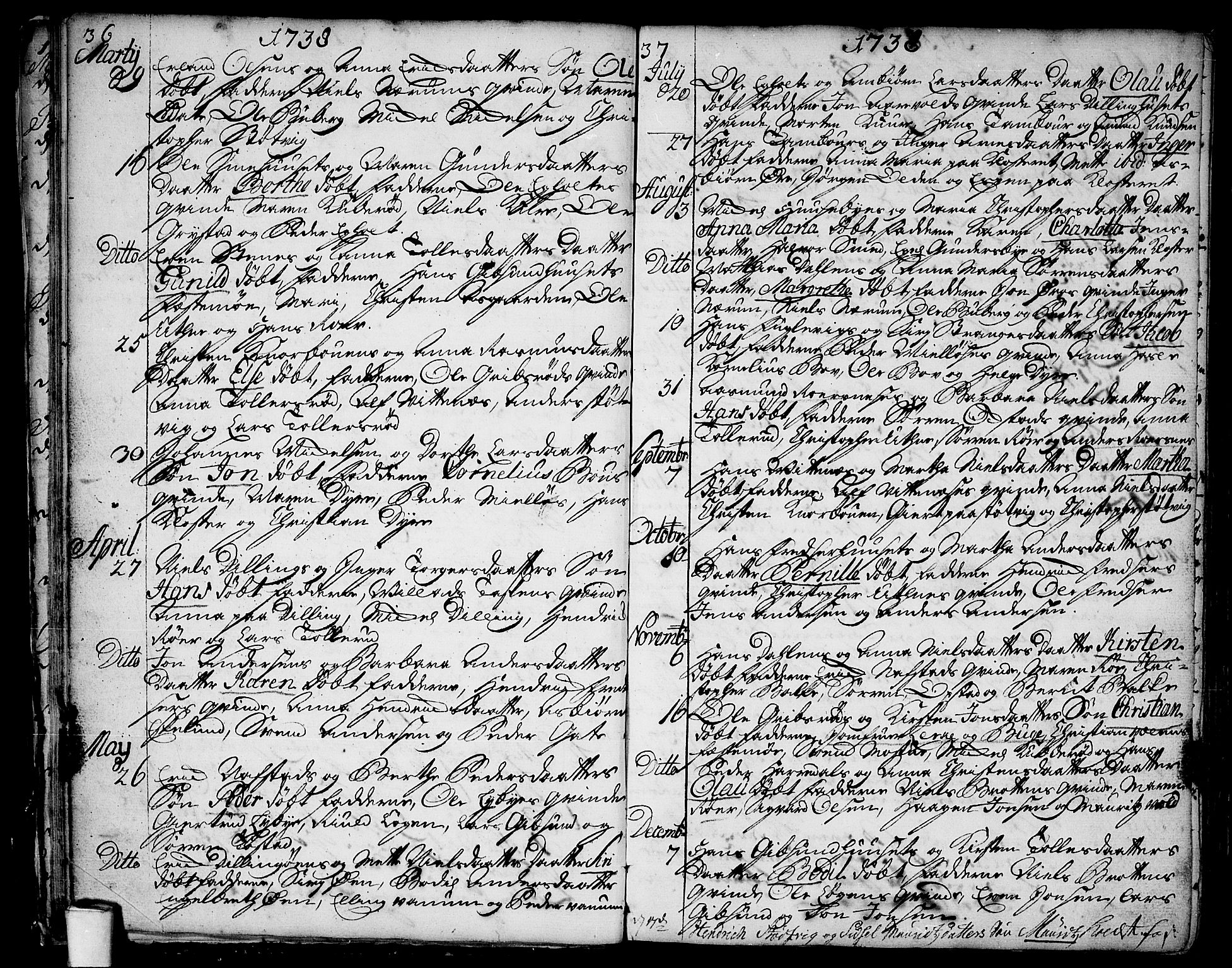 Rygge prestekontor Kirkebøker, SAO/A-10084b/F/Fa/L0001: Parish register (official) no. 1, 1725-1771, p. 36-37