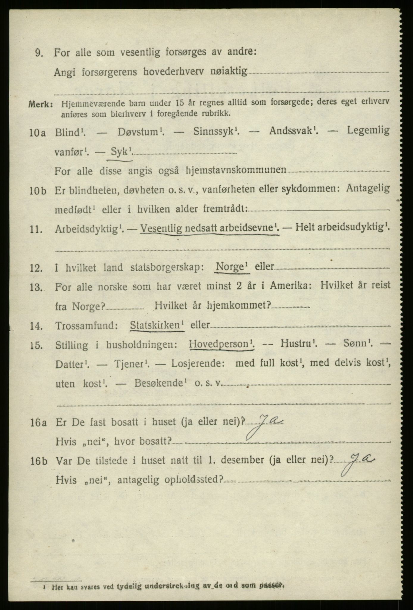 SAB, 1920 census for Hornindal, 1920, p. 3415