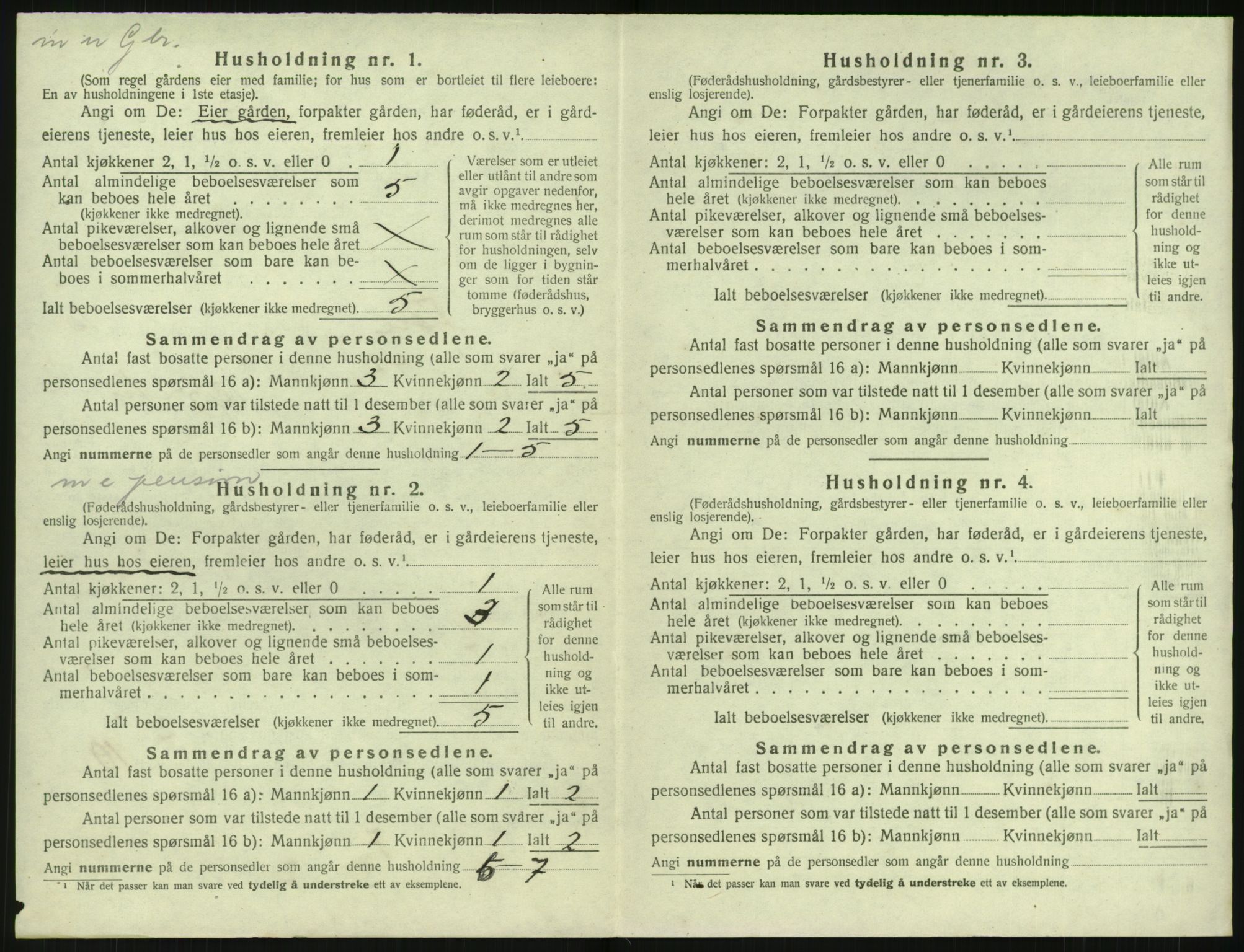 SAK, 1920 census for Fjære, 1920, p. 1966