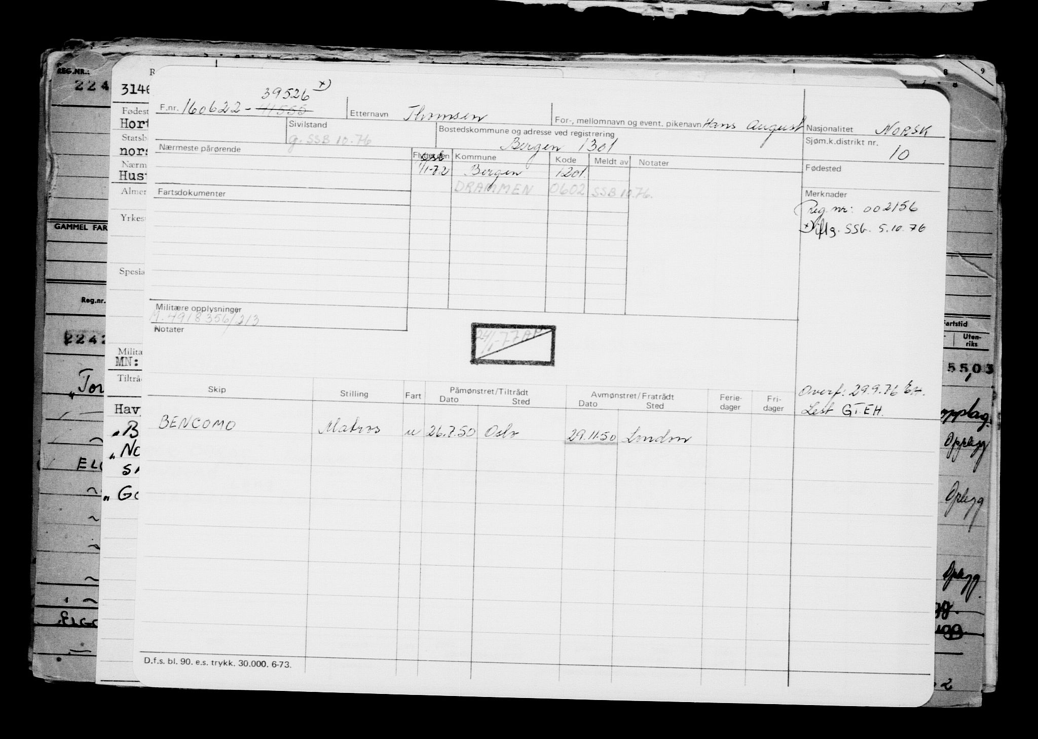 Direktoratet for sjømenn, AV/RA-S-3545/G/Gb/L0207: Hovedkort, 1922, p. 578