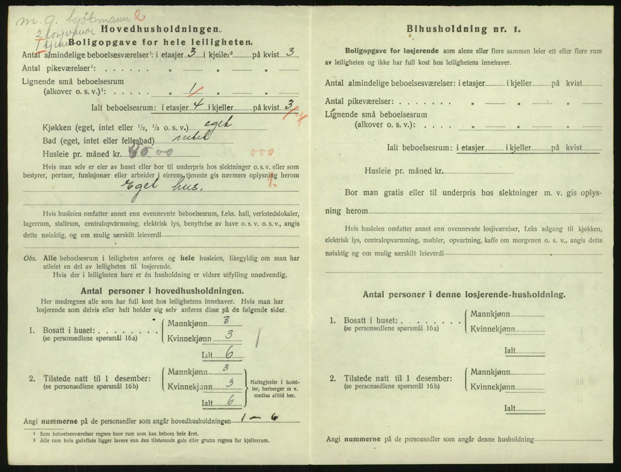 SAK, 1920 census for Arendal, 1920, p. 6977