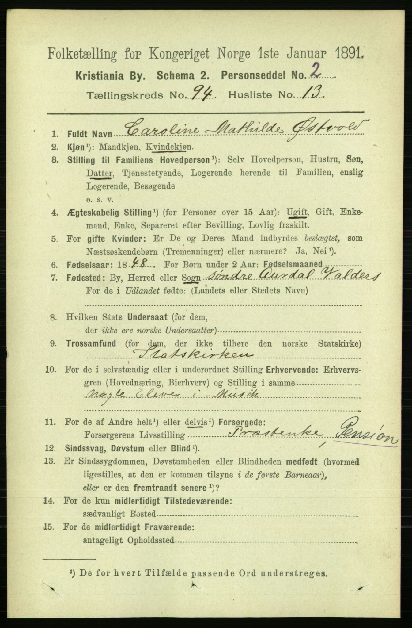 RA, 1891 census for 0301 Kristiania, 1891, p. 46226