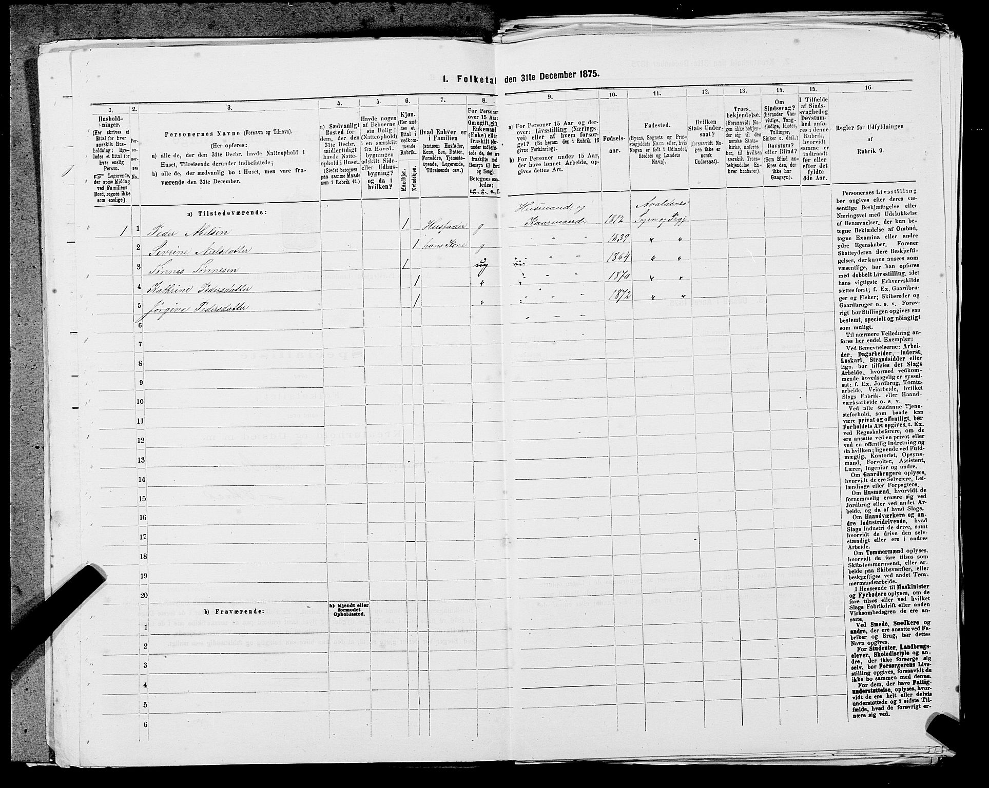 SAST, 1875 census for 1147L Avaldsnes/Avaldsnes og Kopervik, 1875, p. 1713