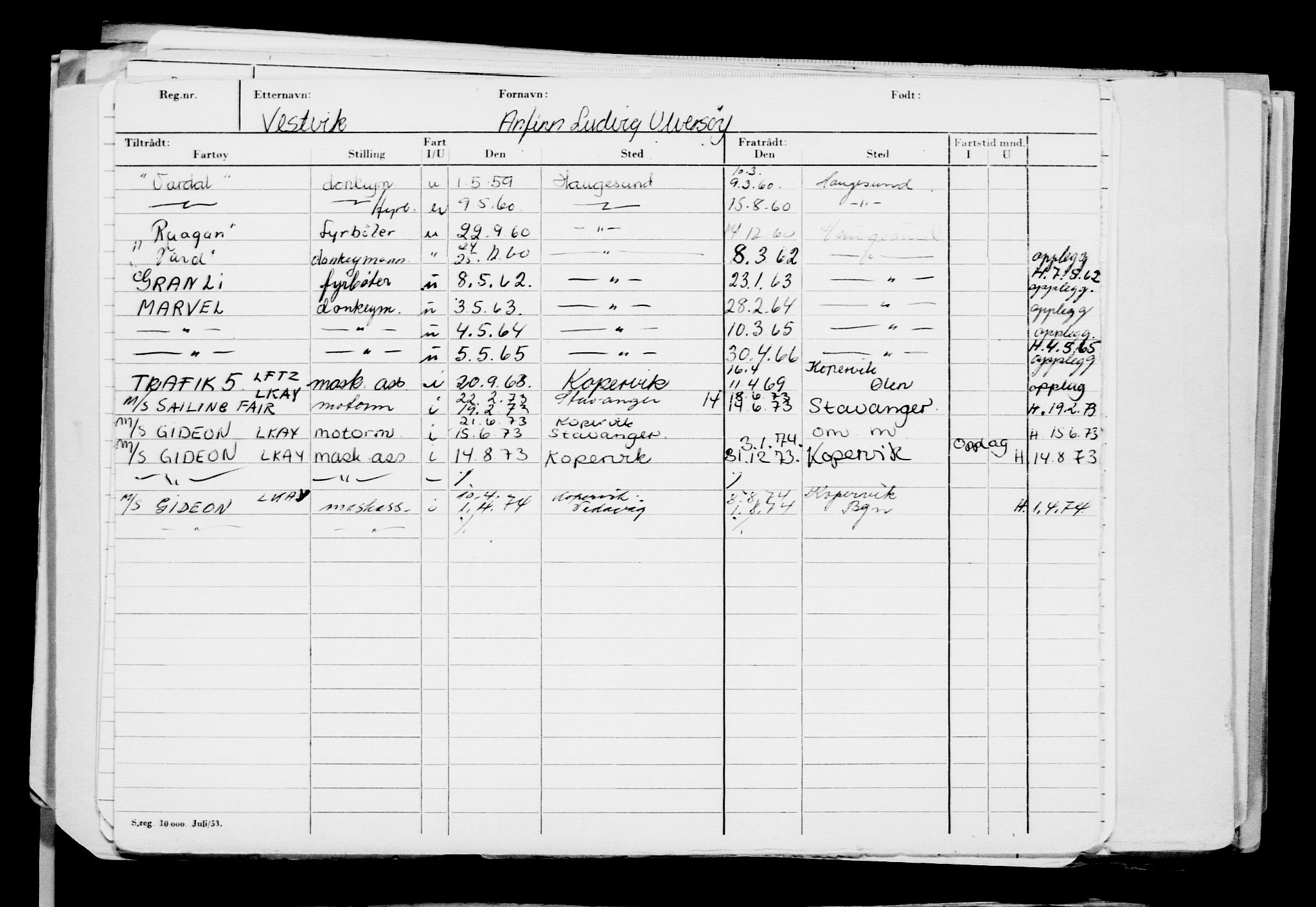 Direktoratet for sjømenn, AV/RA-S-3545/G/Gb/L0114: Hovedkort, 1913, p. 813