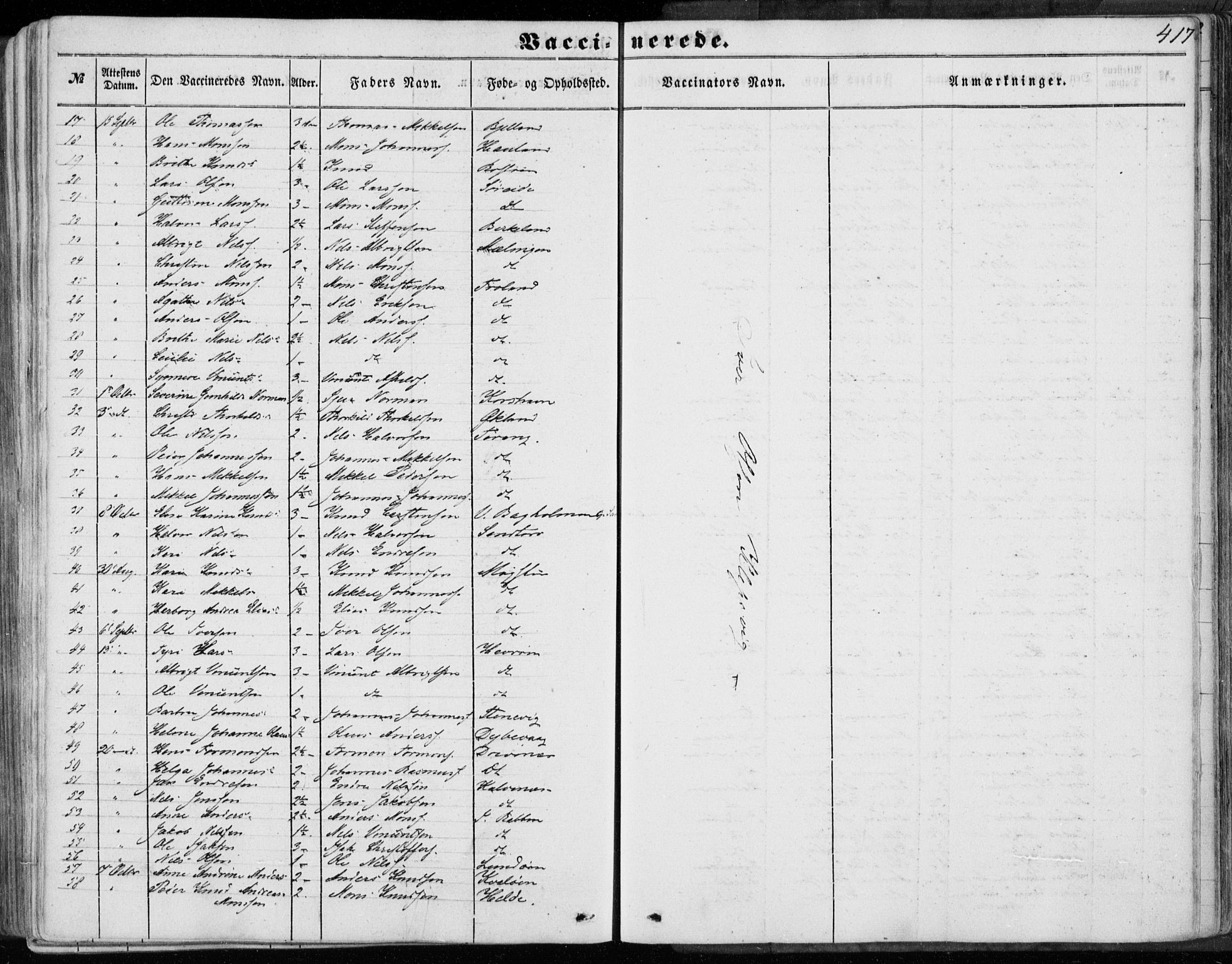 Sund sokneprestembete, AV/SAB-A-99930: Parish register (official) no. A 14, 1850-1866, p. 417