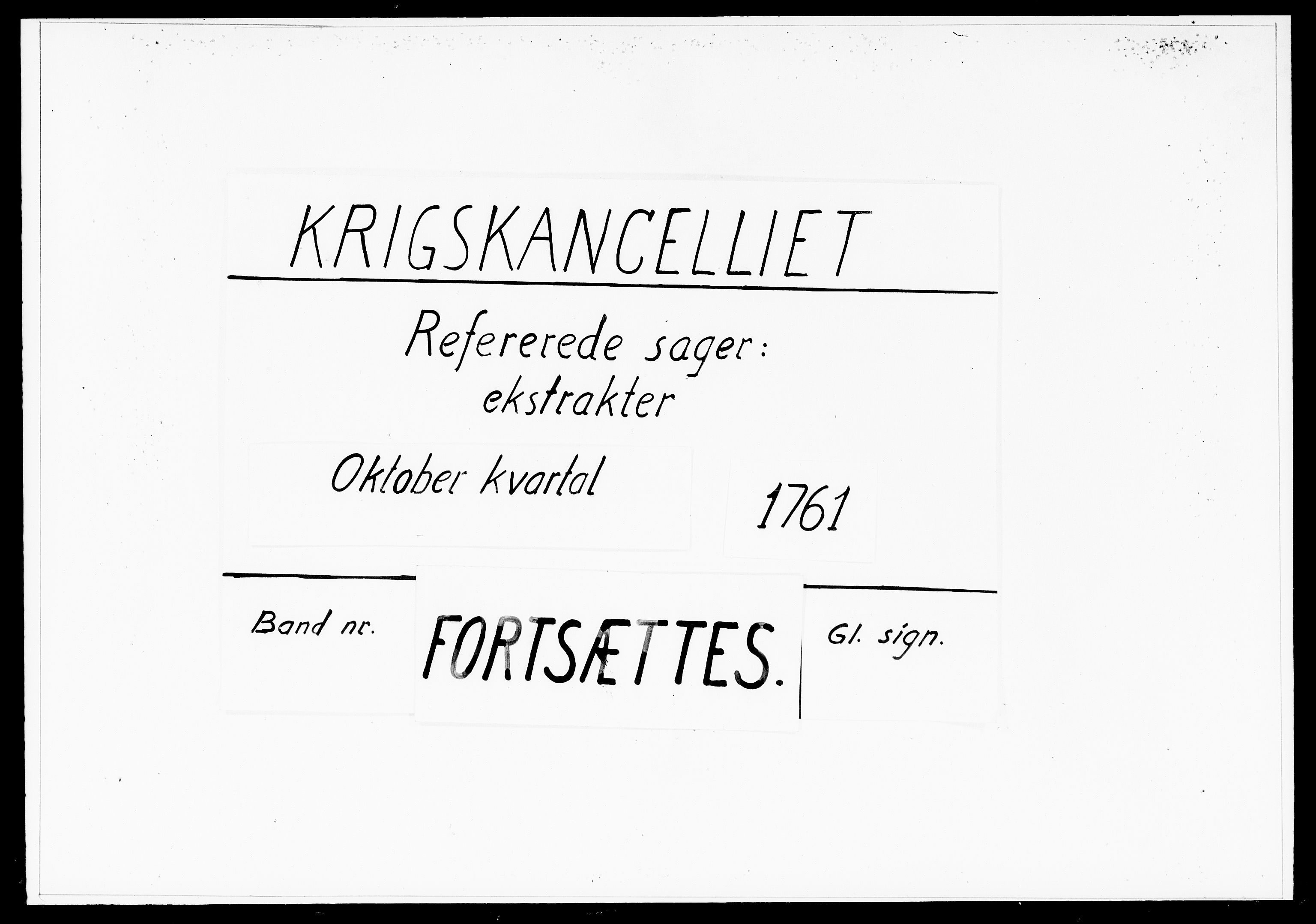 Krigskollegiet, Krigskancelliet, DRA/A-0006/-/1360-1385: Refererede sager, 1761, p. 854