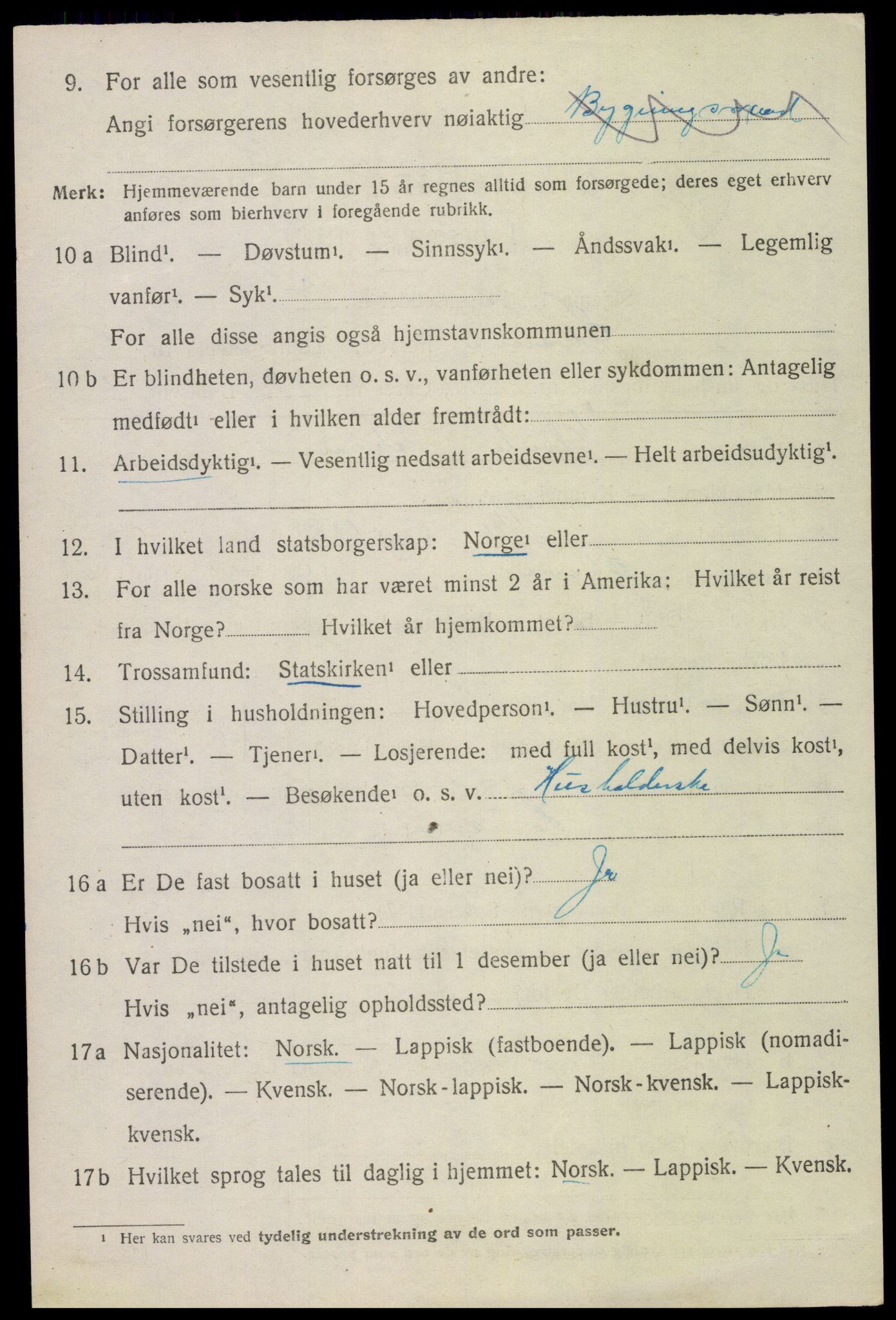 SAT, 1920 census for Øksnes, 1920, p. 3799