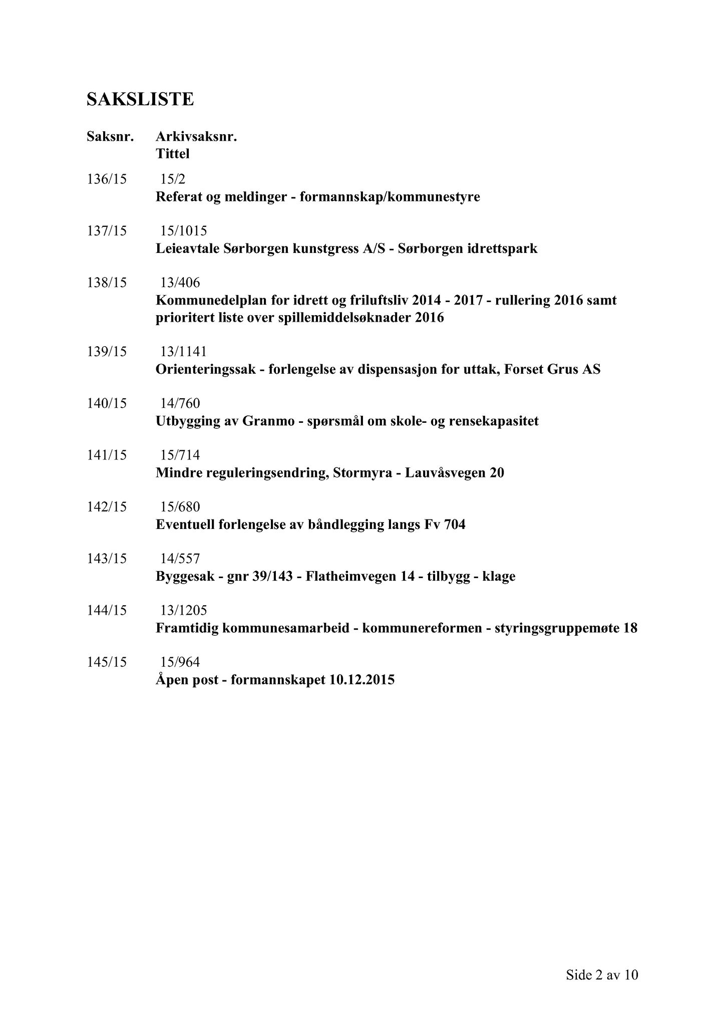 Klæbu Kommune, TRKO/KK/02-FS/L008: Formannsskapet - Møtedokumenter, 2015, p. 3849