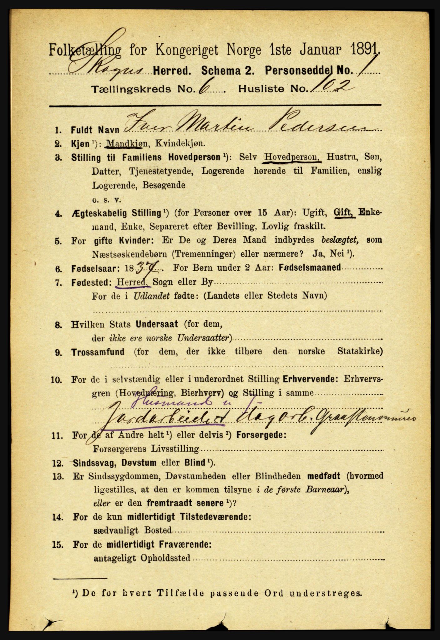 RA, 1891 census for 1719 Skogn, 1891, p. 4067