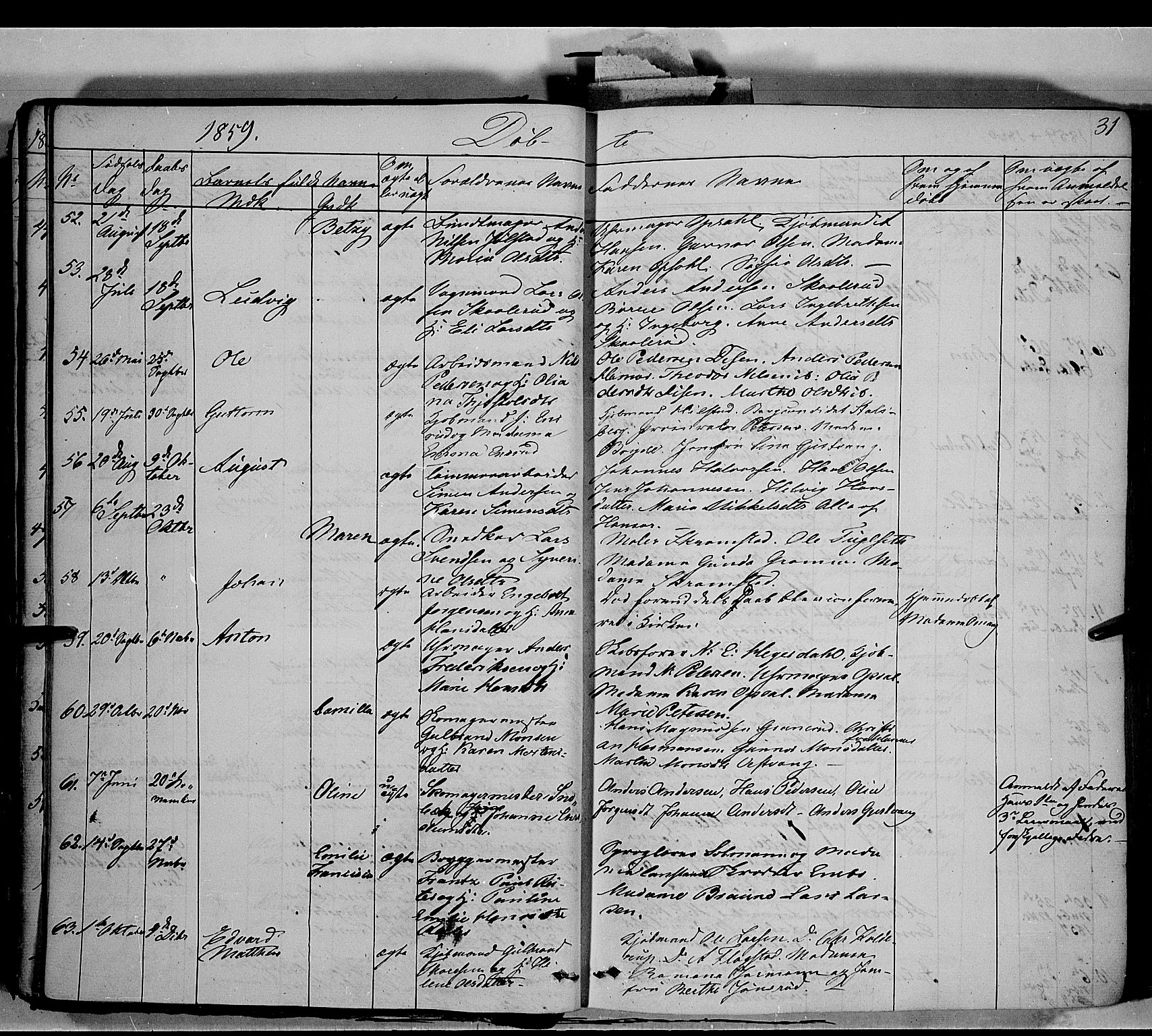 Vang prestekontor, Hedmark, AV/SAH-PREST-008/H/Ha/Haa/L0011: Parish register (official) no. 11, 1852-1877, p. 31