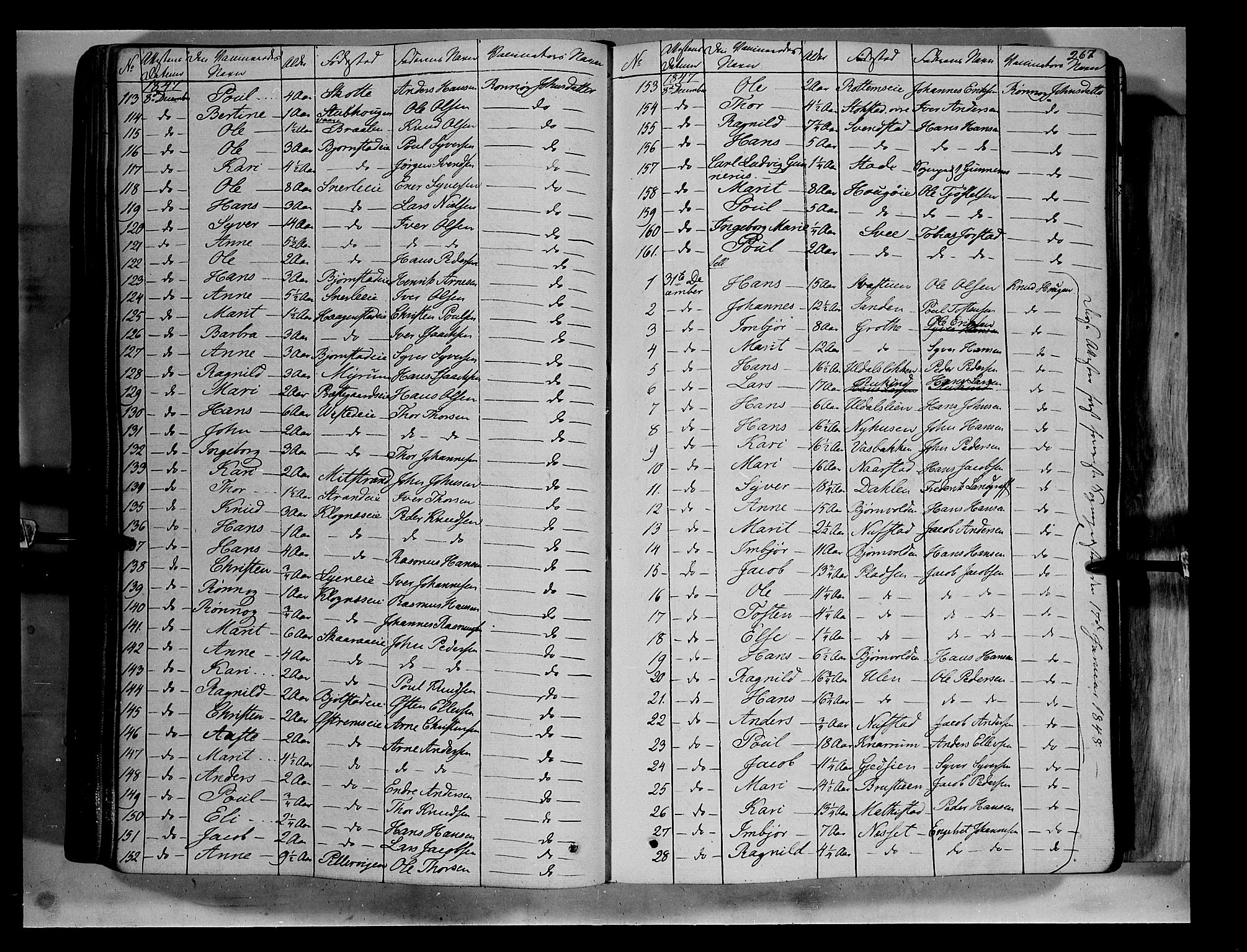 Vågå prestekontor, SAH/PREST-076/H/Ha/Haa/L0005: Parish register (official) no. 5 /1, 1842-1856, p. 267