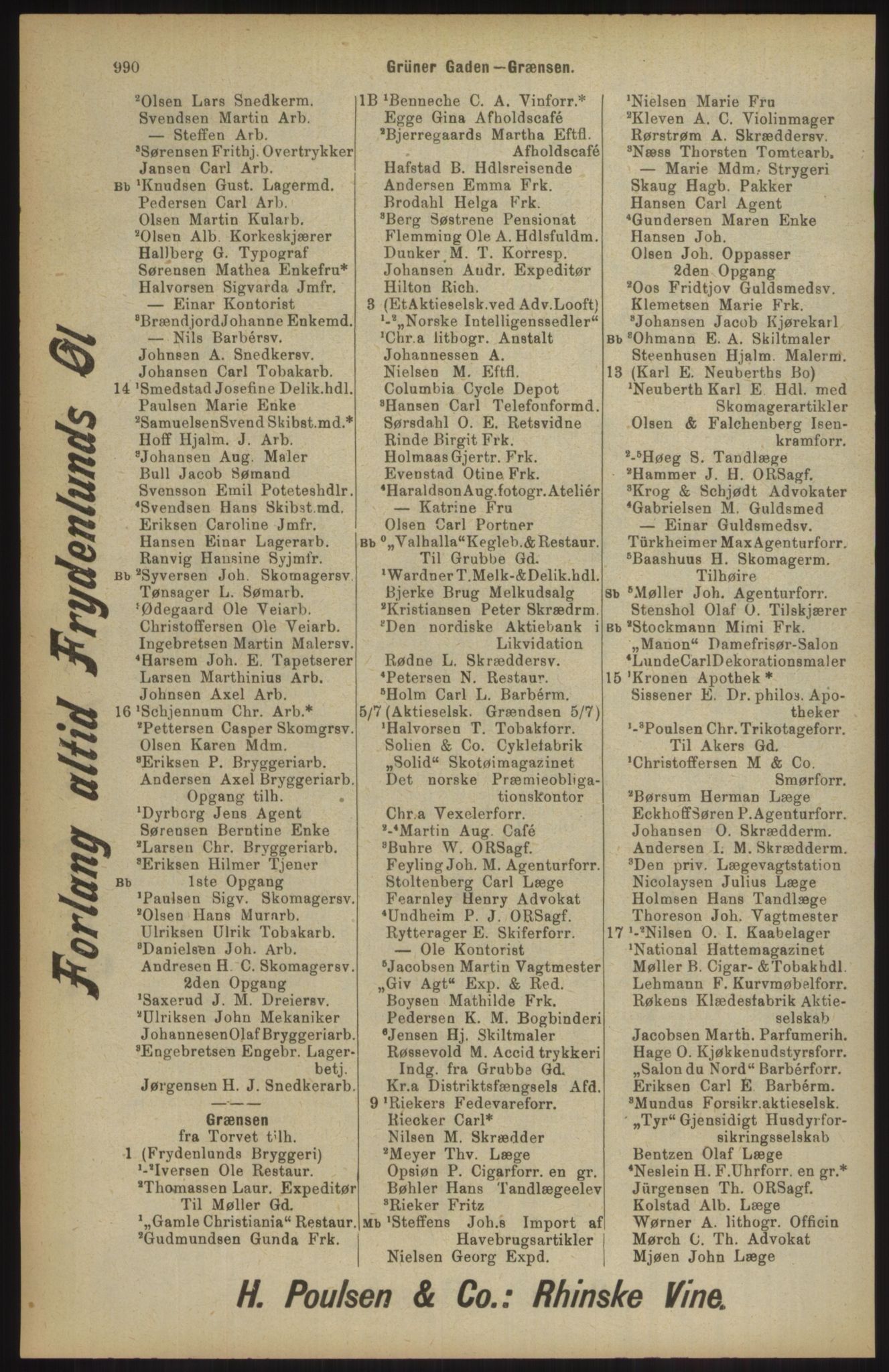 Kristiania/Oslo adressebok, PUBL/-, 1904, p. 990