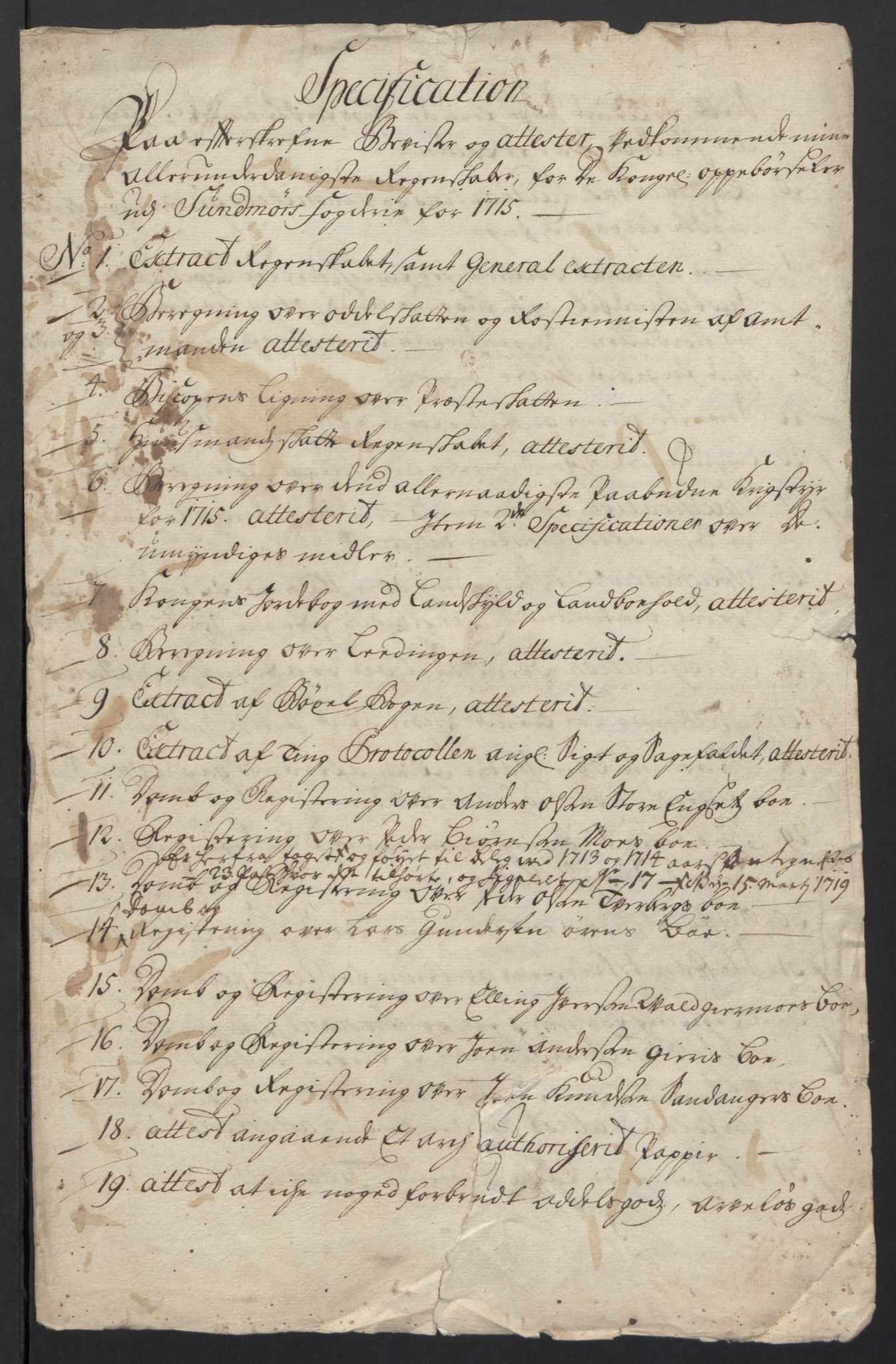 Rentekammeret inntil 1814, Reviderte regnskaper, Fogderegnskap, AV/RA-EA-4092/R54/L3567: Fogderegnskap Sunnmøre, 1715, p. 24