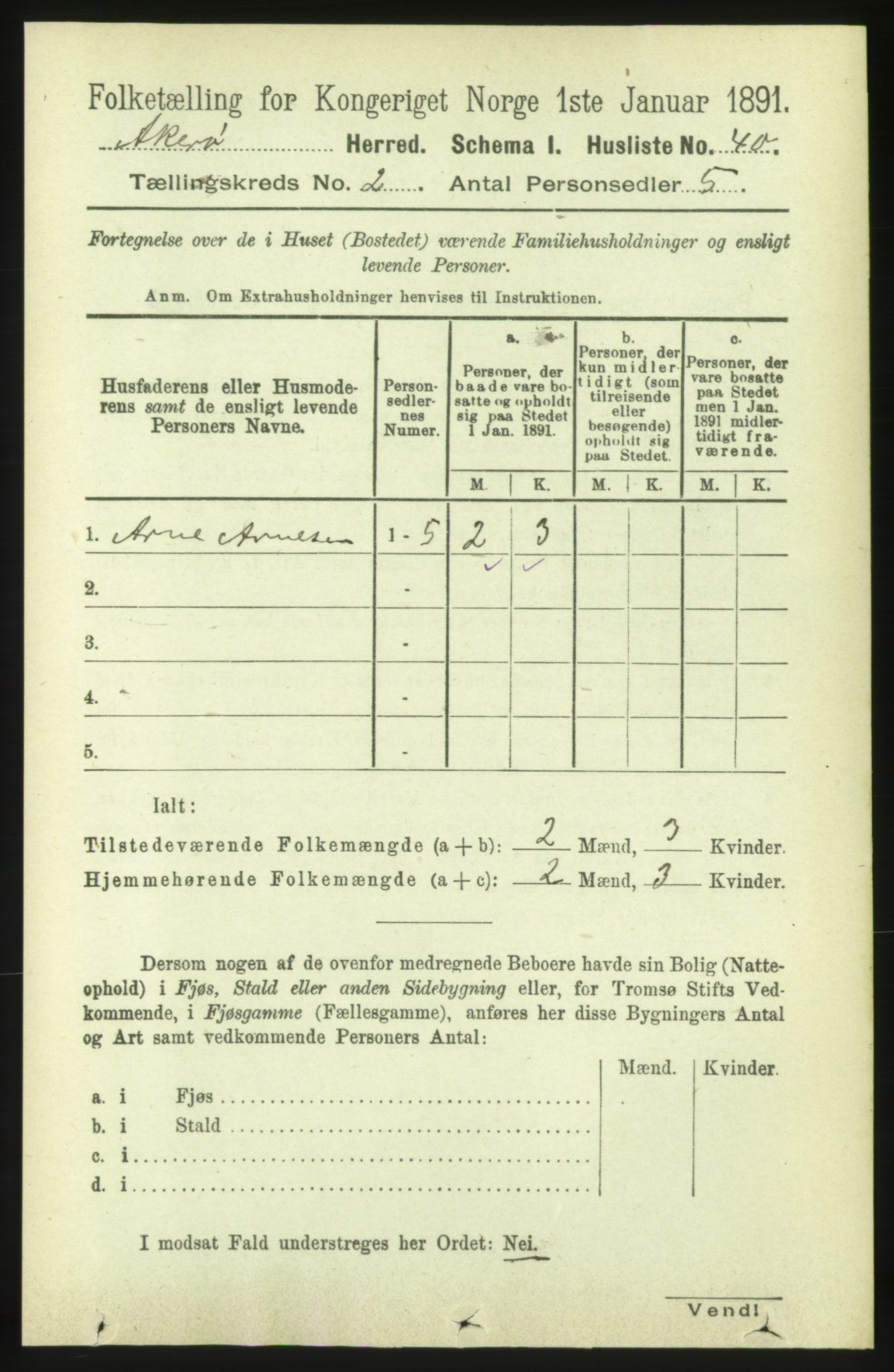 RA, 1891 census for 1545 Aukra, 1891, p. 614